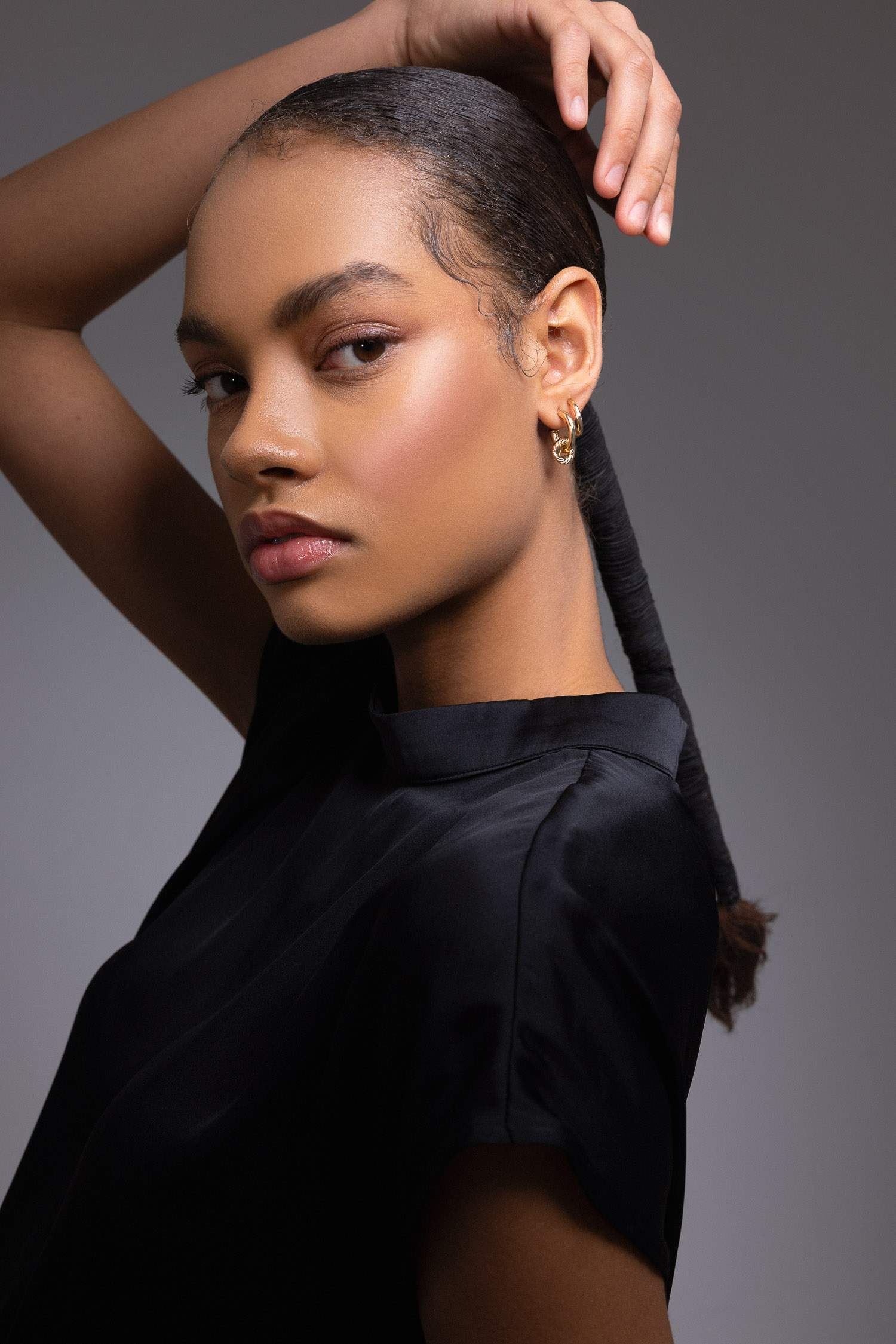 Woman 2 Piece Gold Earrings