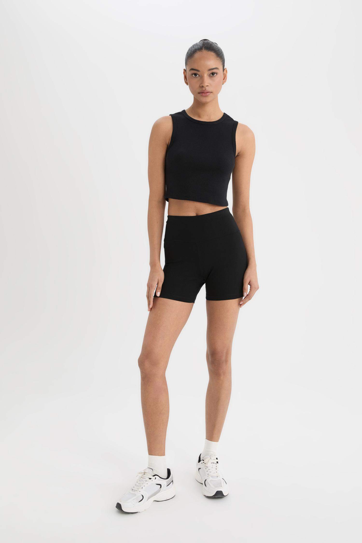 DeFactoFit Biker Waist-Wrapping Sports Leggings