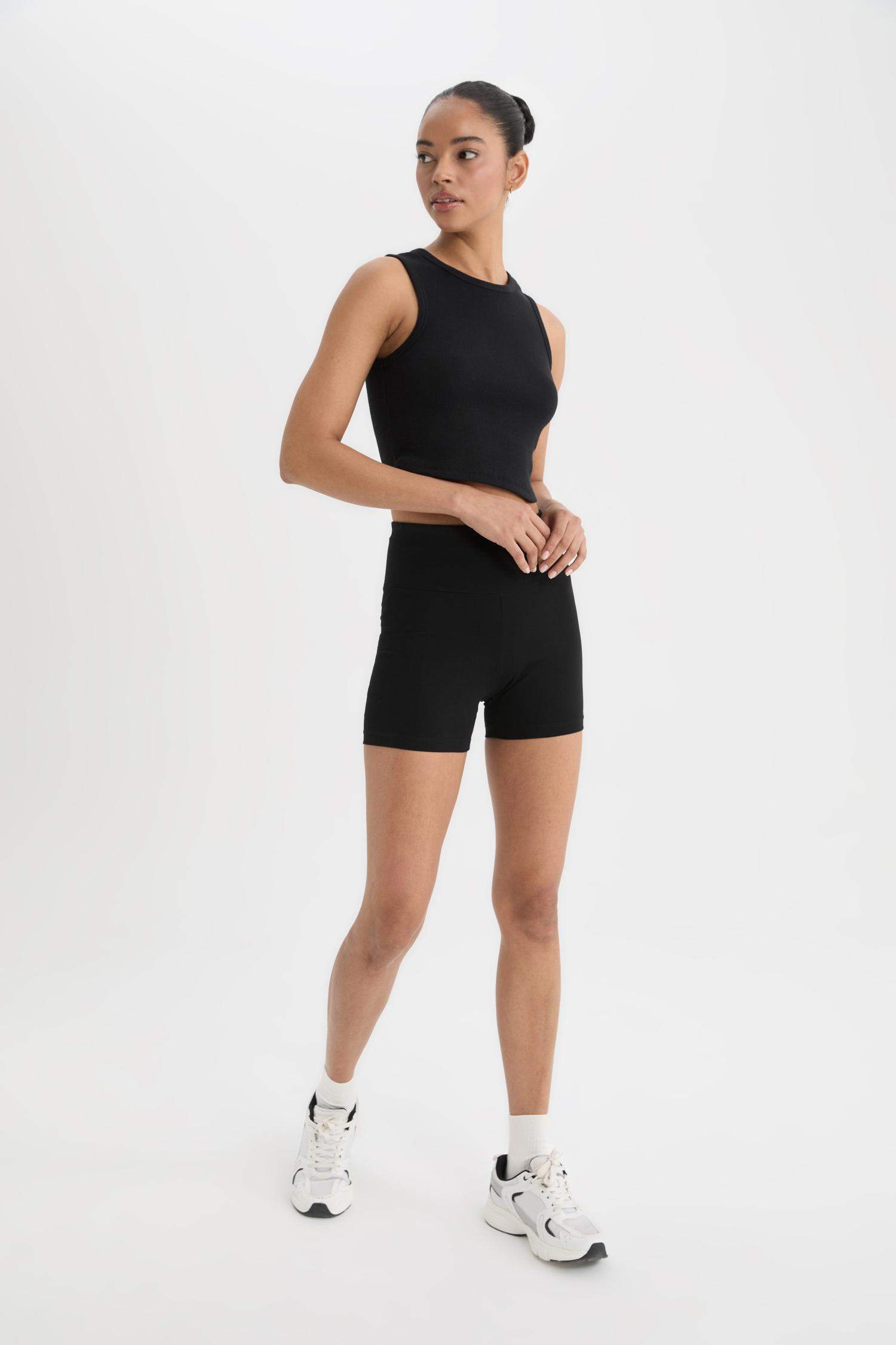 DeFactoFit Biker Waist-Wrapping Sports Leggings