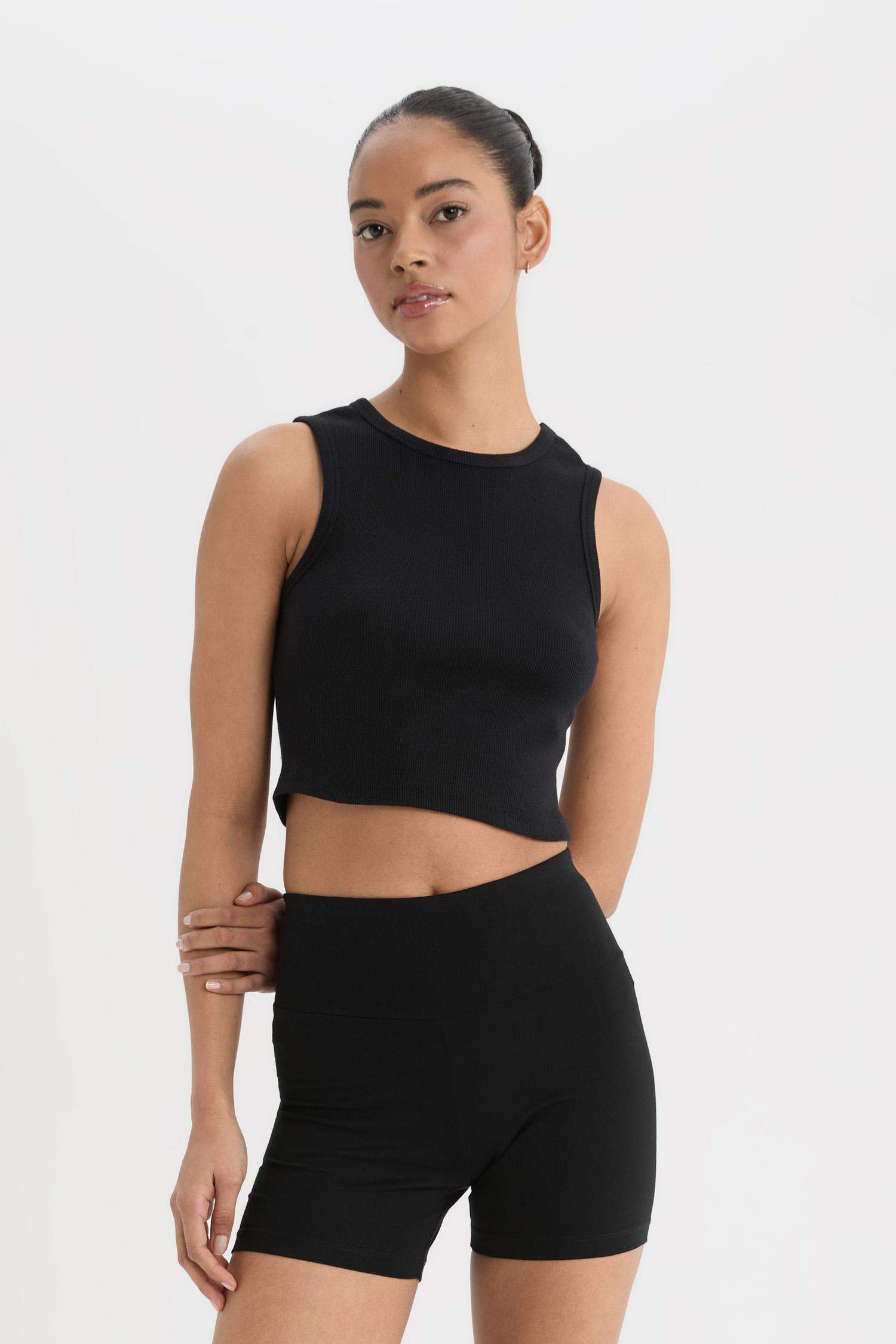 DeFactoFit Biker Waist-Wrapping Sports Leggings