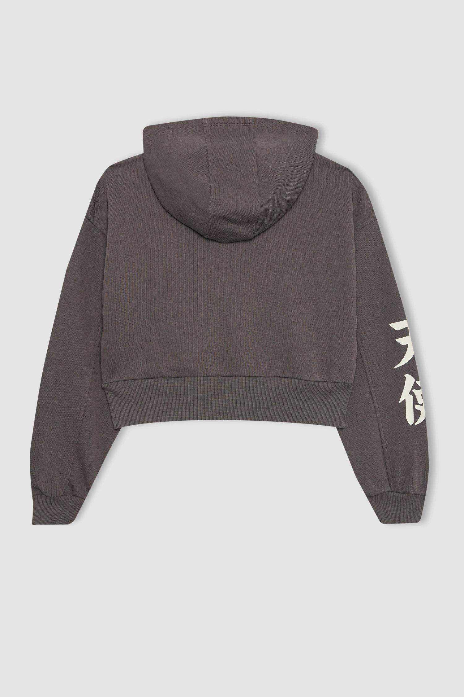 Girl Hooded Zippered Sweatshirt