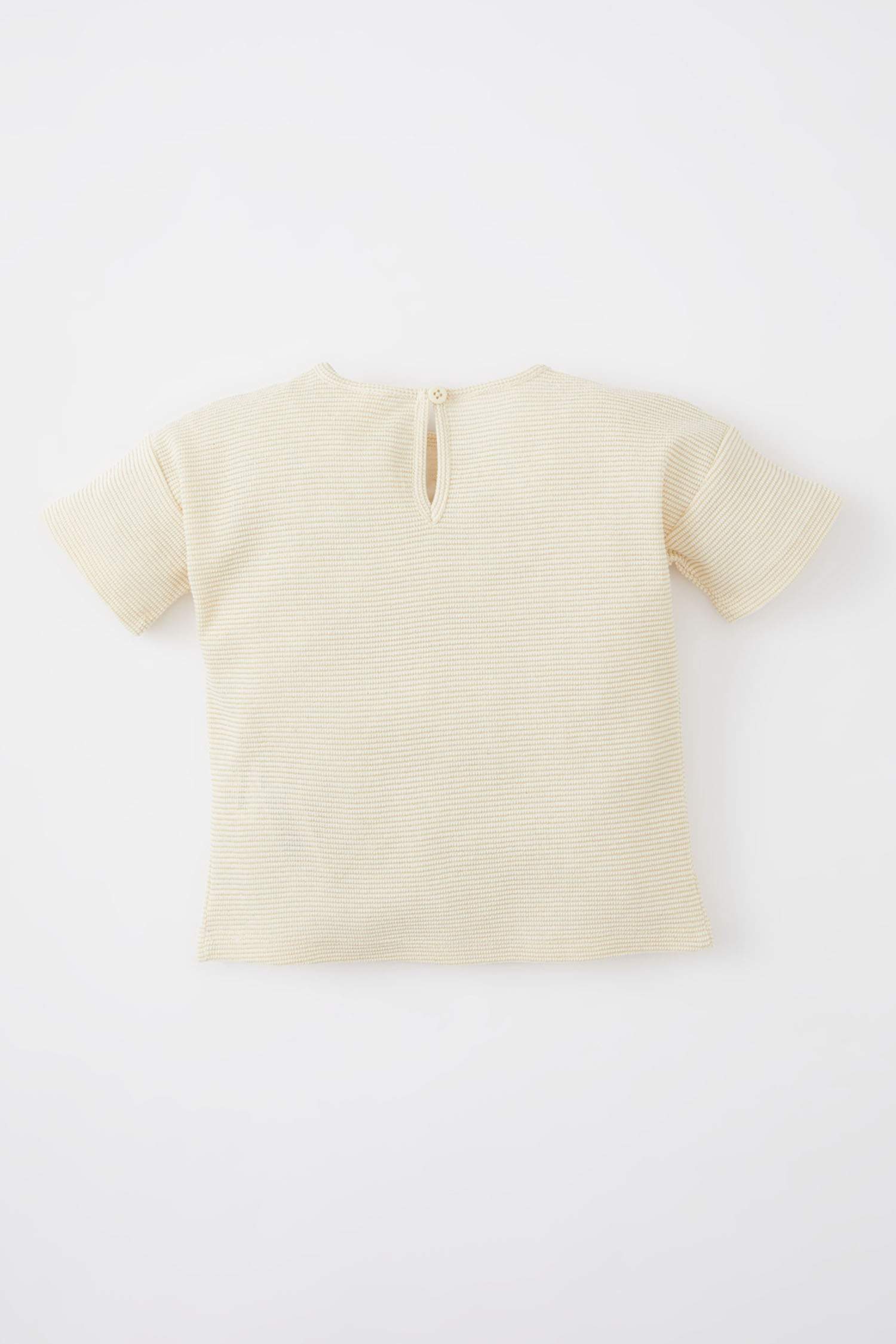 Baby Girl Crew Neck Slogan Printed T-Shirt