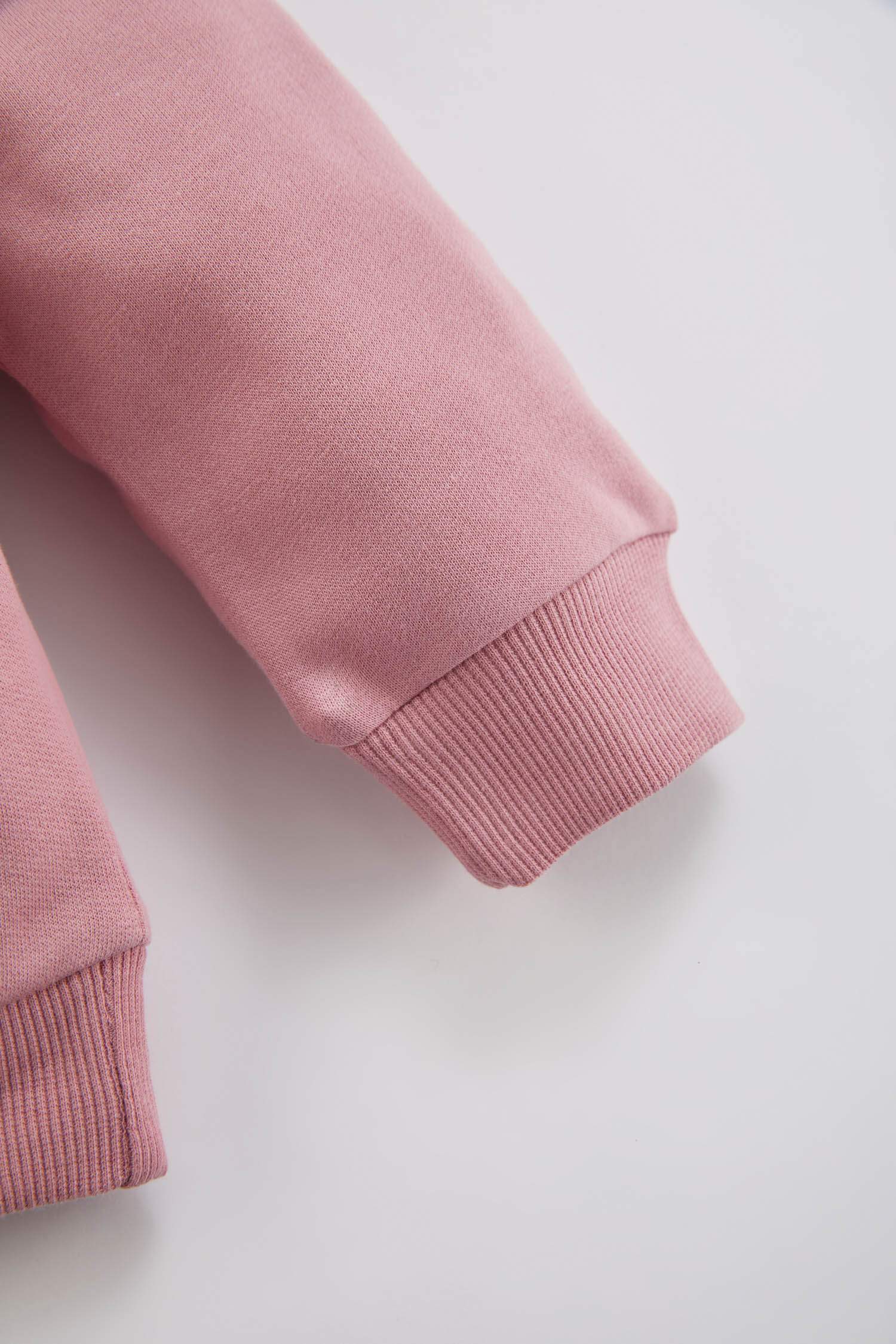 سويت شيرت بناتي فلورال قصة عادية ببطانة ناعمة