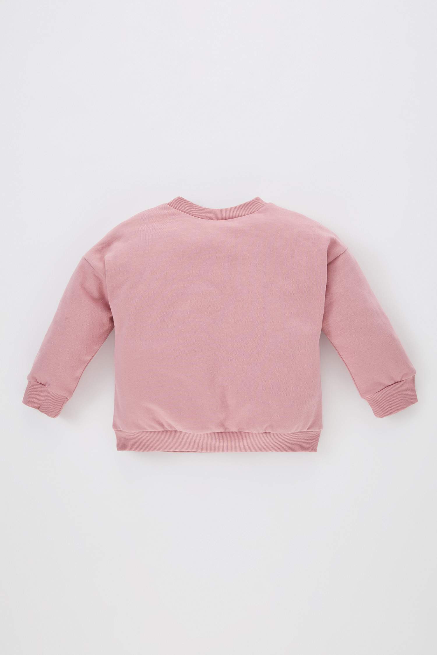 سويت شيرت بناتي فلورال قصة عادية ببطانة ناعمة