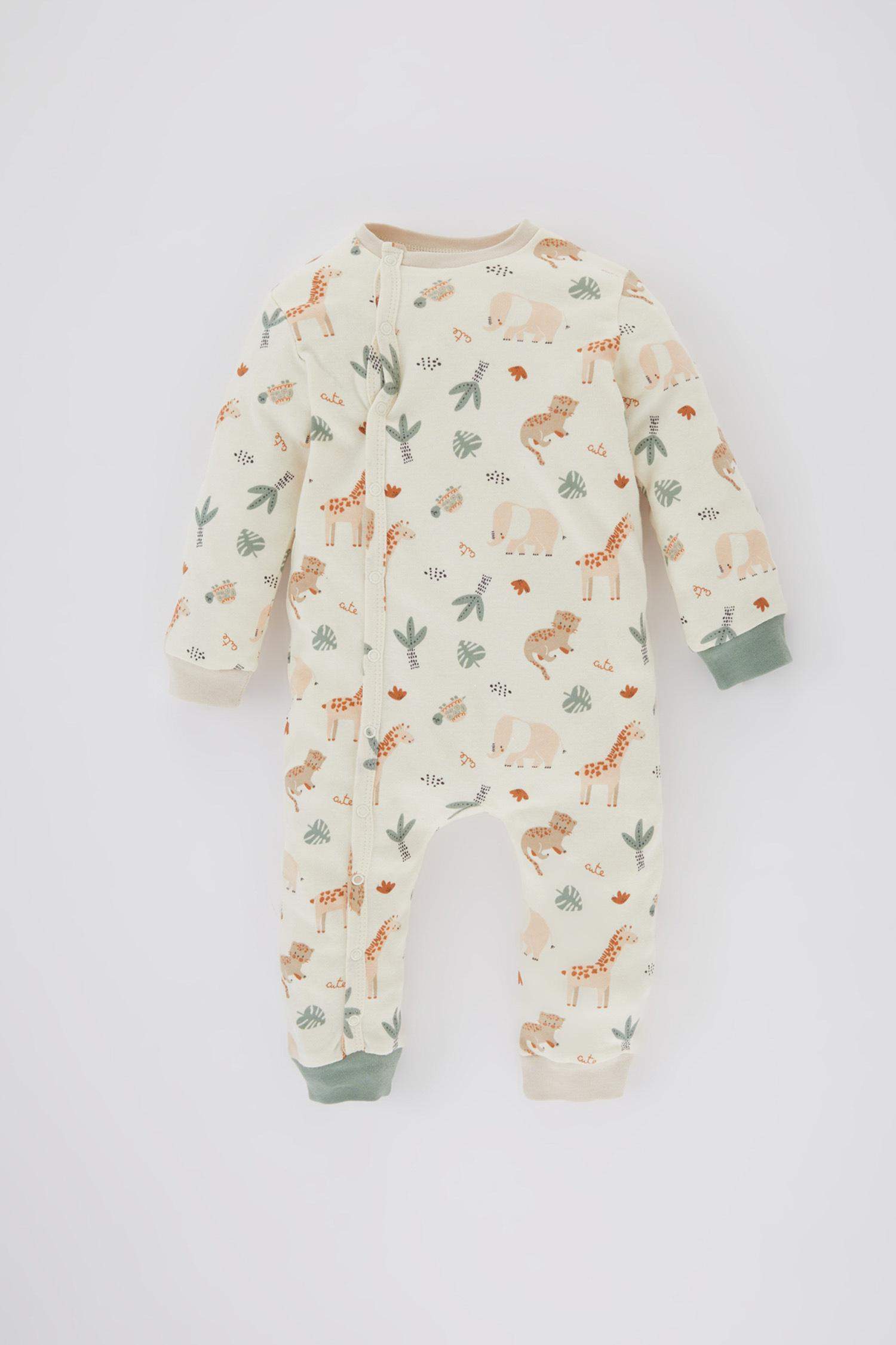 Baby Boy Newborn Safari Printed Premium Jumpsuit
