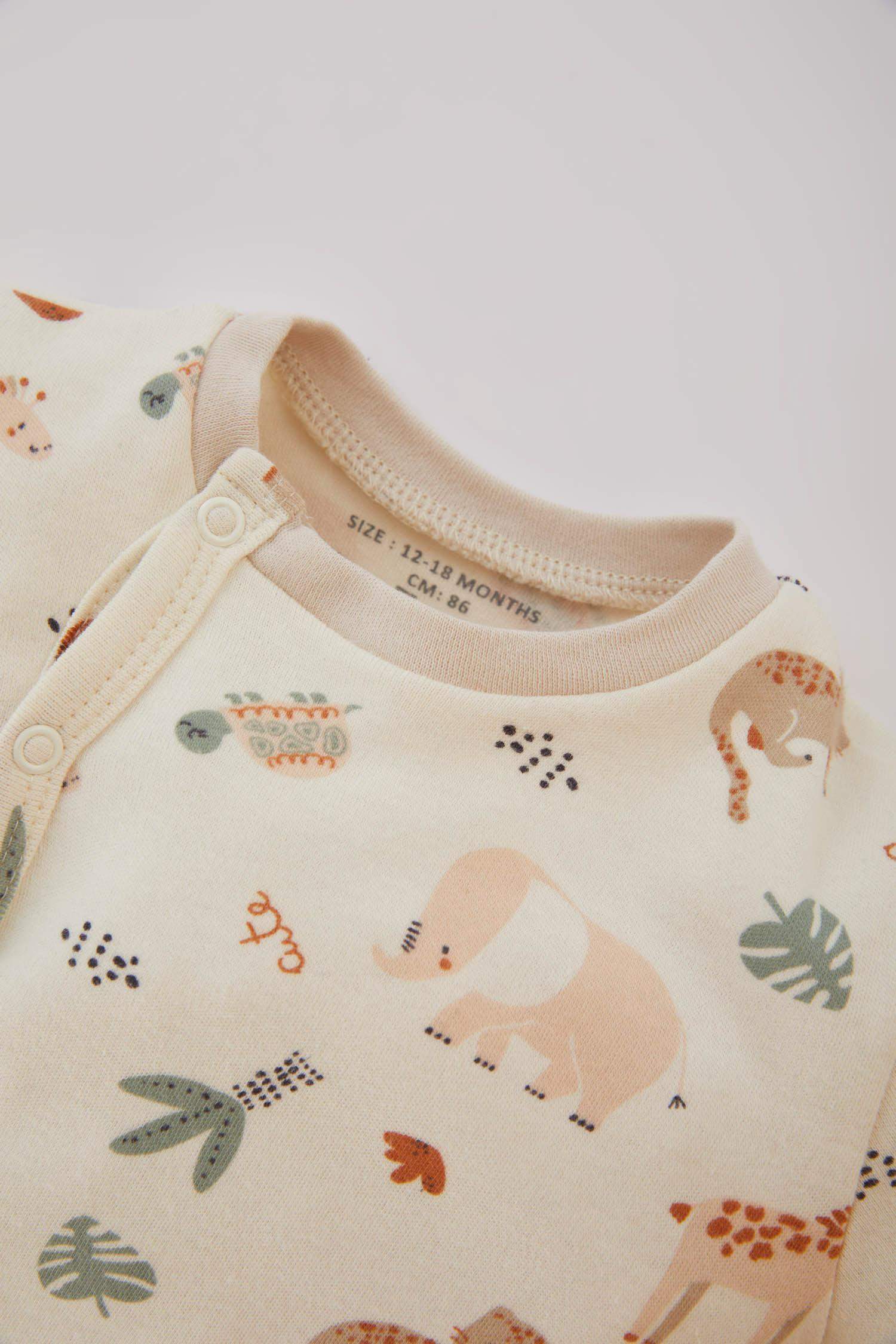 Baby Boy Newborn Safari Printed Premium Jumpsuit