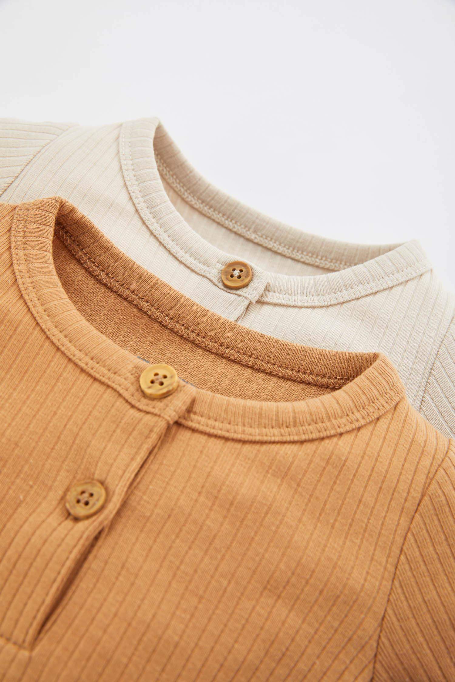 Боди с длинным рукавом в полоску для новорожденных мальчиков, 2 шт