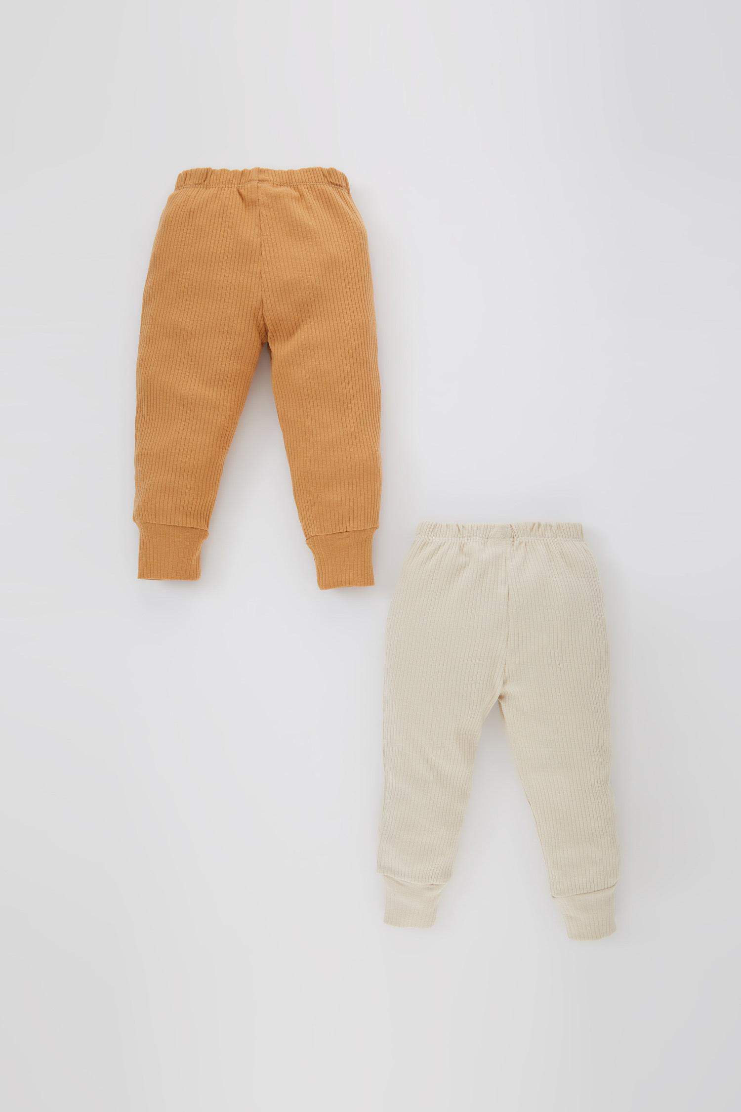 بنطلون ولادي مضلع قصة عادية - قطعتين