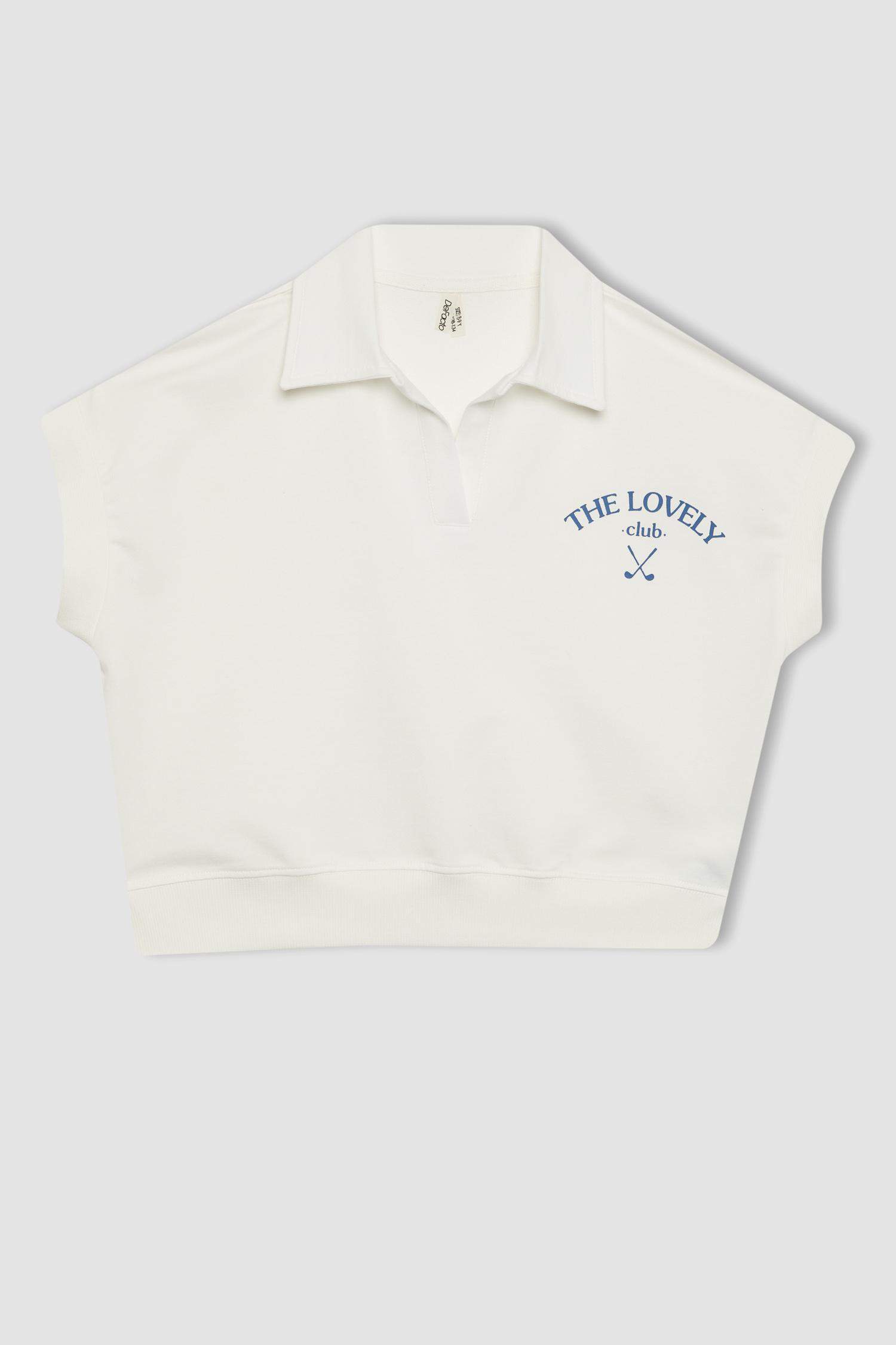 تيشيرت بولو بناتي جيرسي اوفر سايز نص ردن