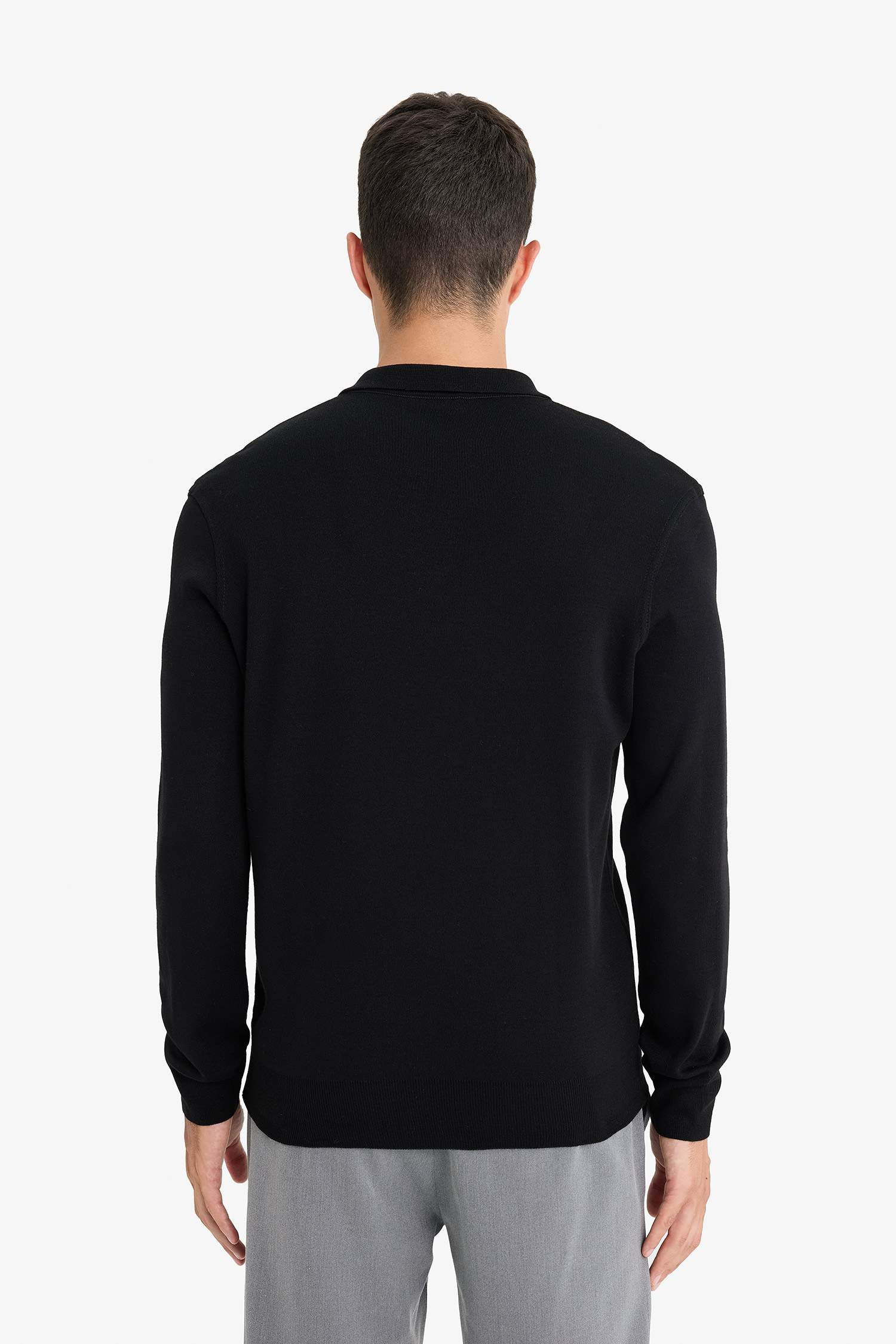 Standard Fit Polo Collar Knitwear Pullover