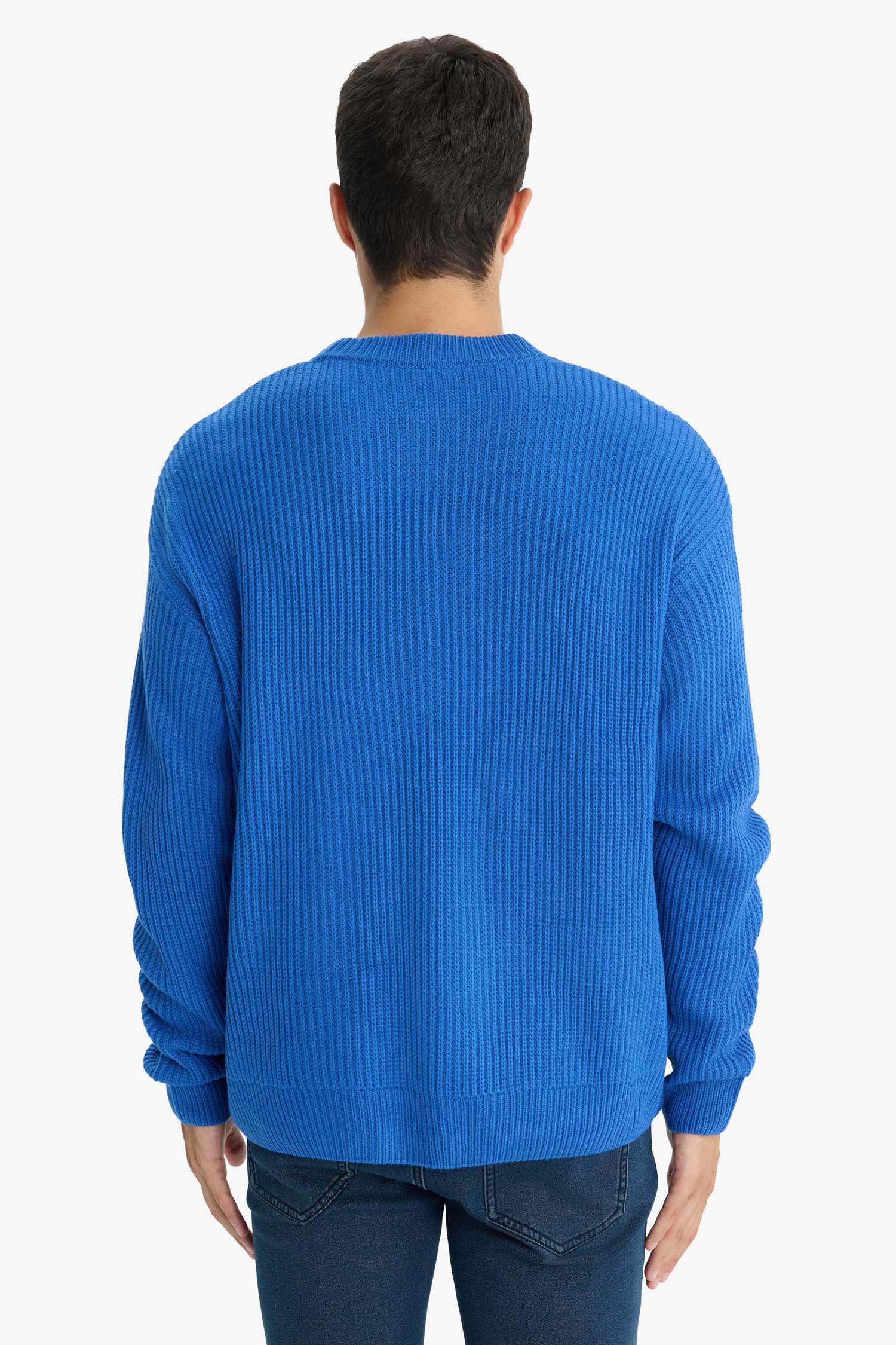 Oversize Fit Crew Neck Knitwear Pullover