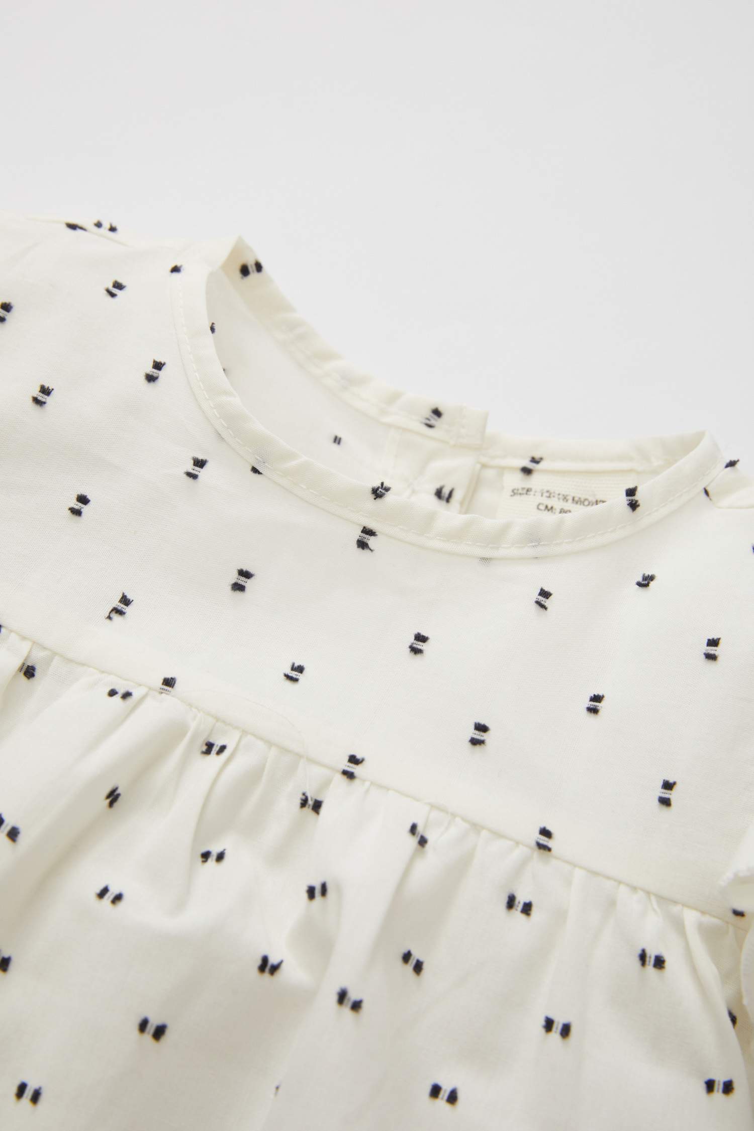 Kız Bebek Bisiklet Yaka Uzun Kollu Gömlek