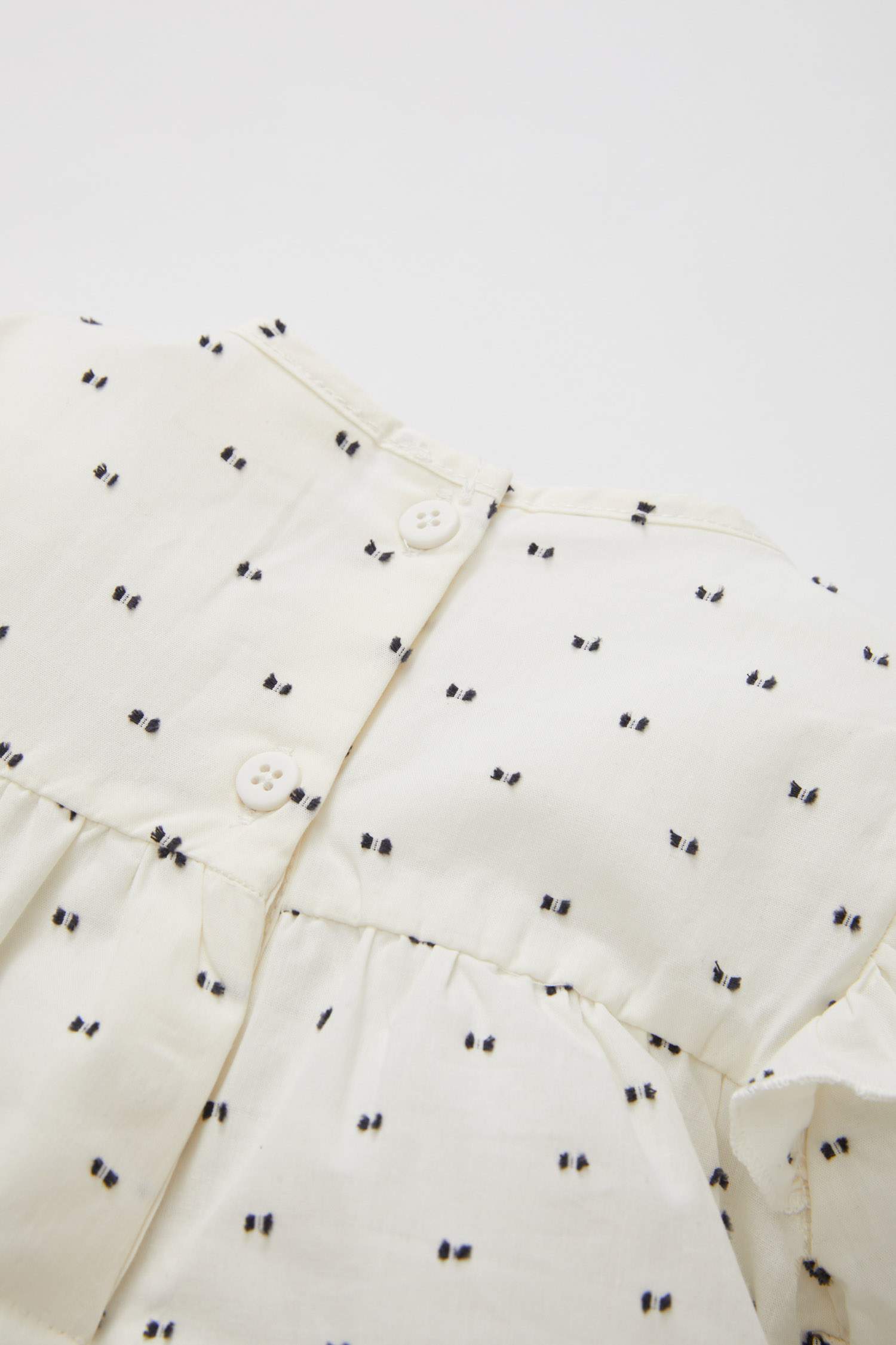 Kız Bebek Bisiklet Yaka Uzun Kollu Gömlek