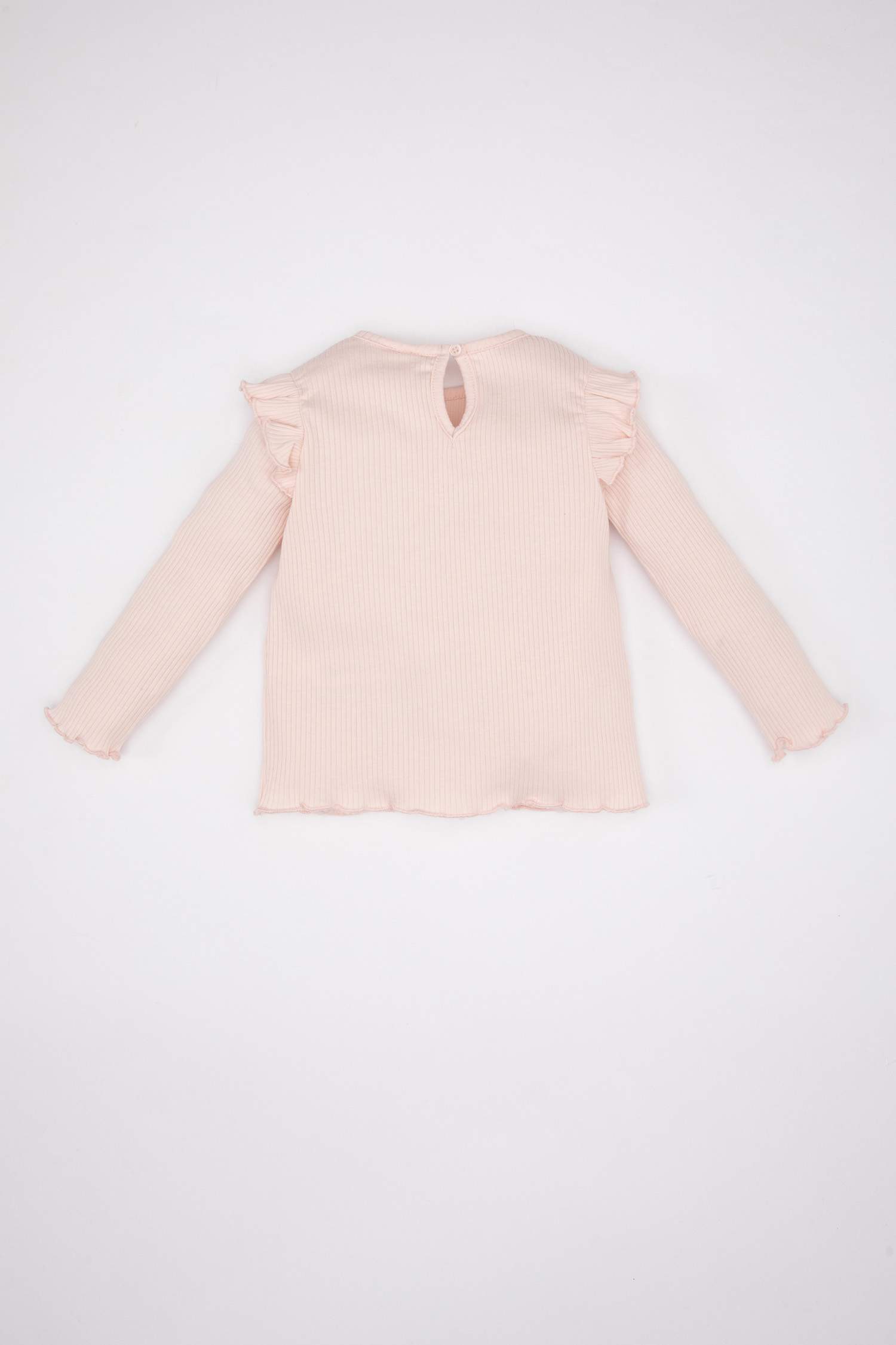 Baby Girl Crew Neck Printed Ribbed Camisole T-Shirt