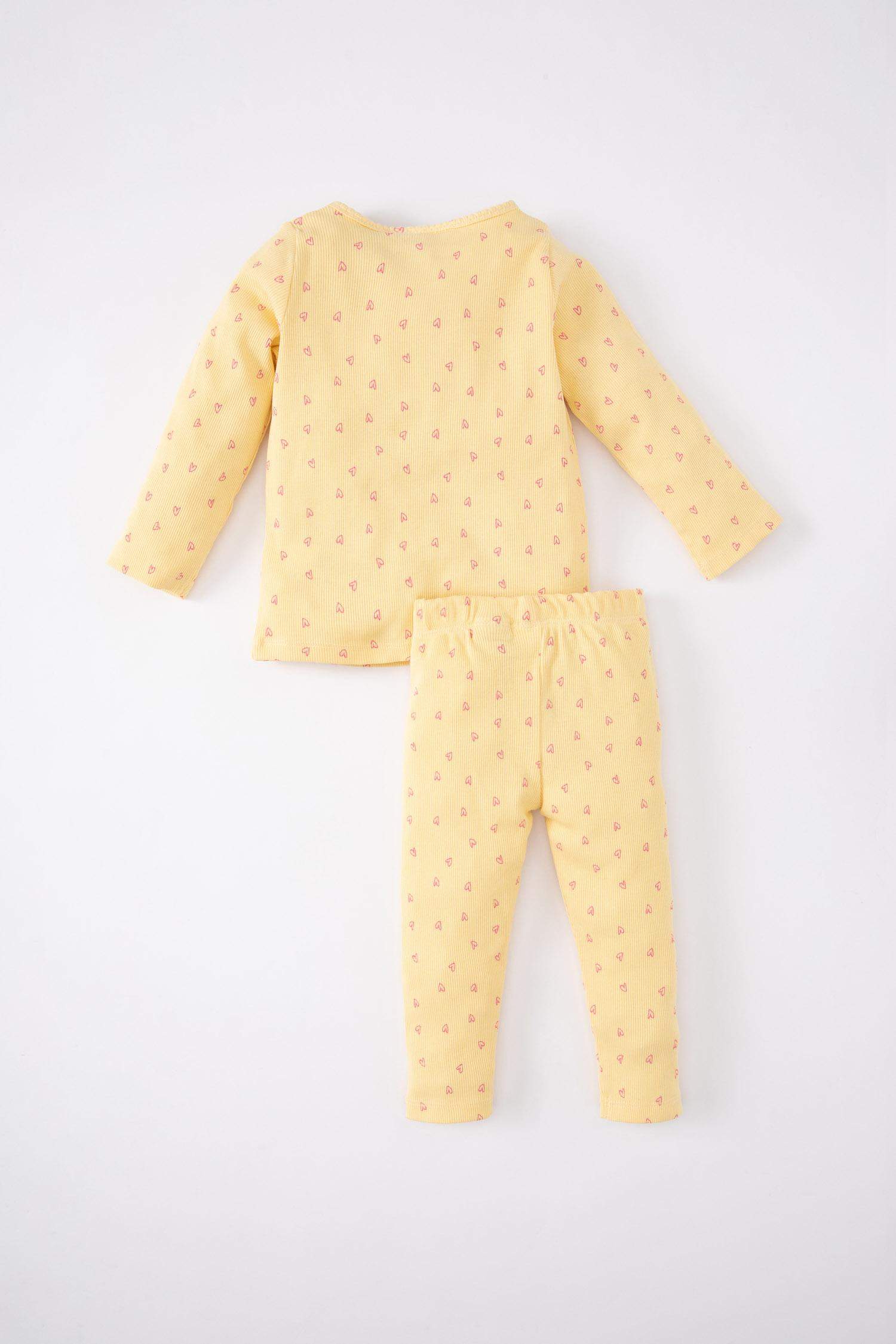 Kız Bebek Pijama Takımı Snoopy Fitilli Kaşkorse Uzun Kollu Üst Uzun Alt