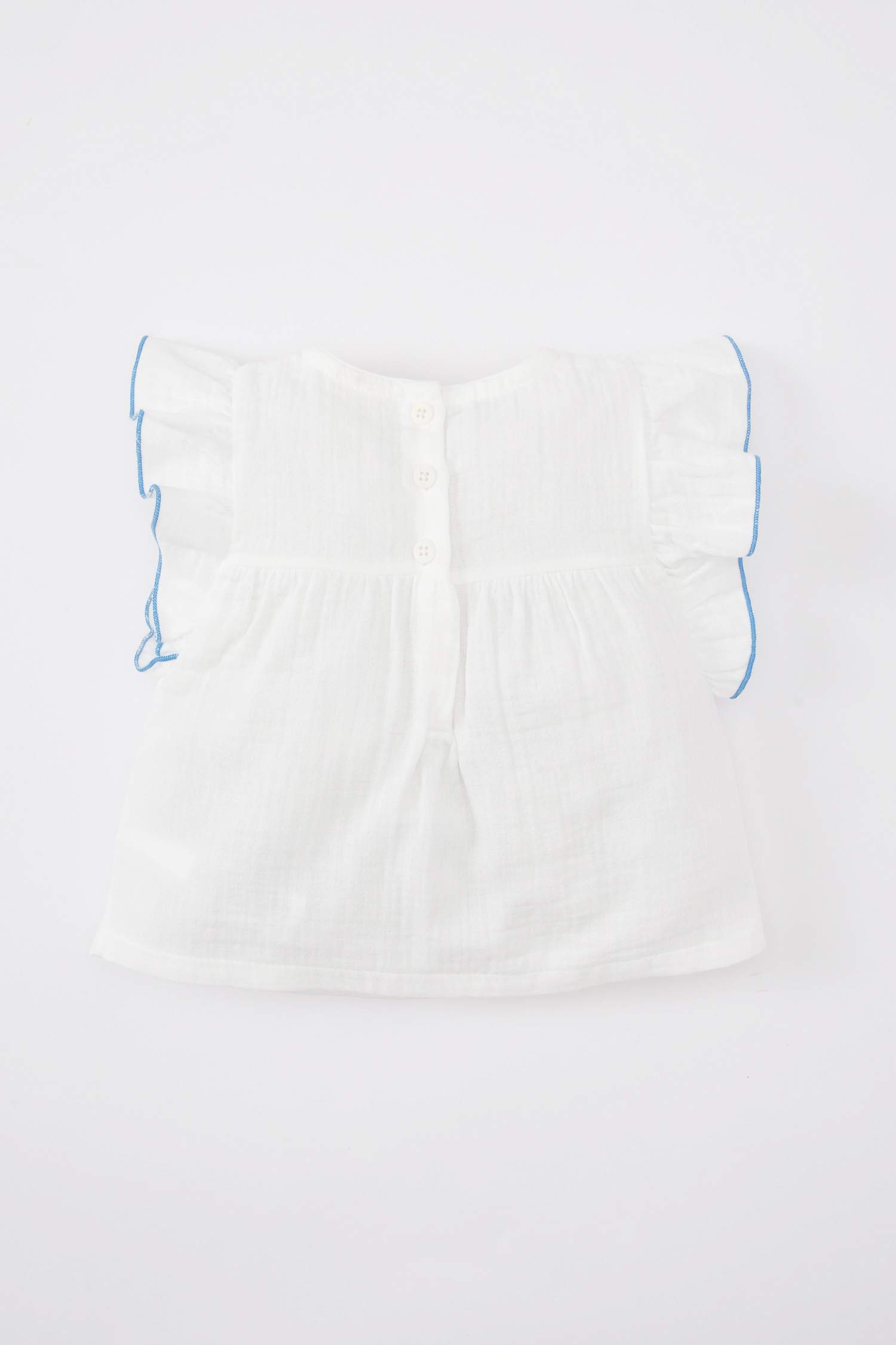 قميص بيبي بناتي نص كم موسلين قصة عادية