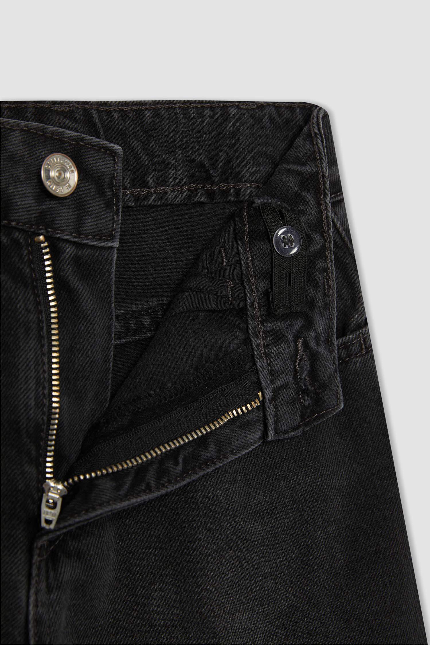 Kız Çocuk Wide Leg Kargo Geniş Paça Jean Pantolon