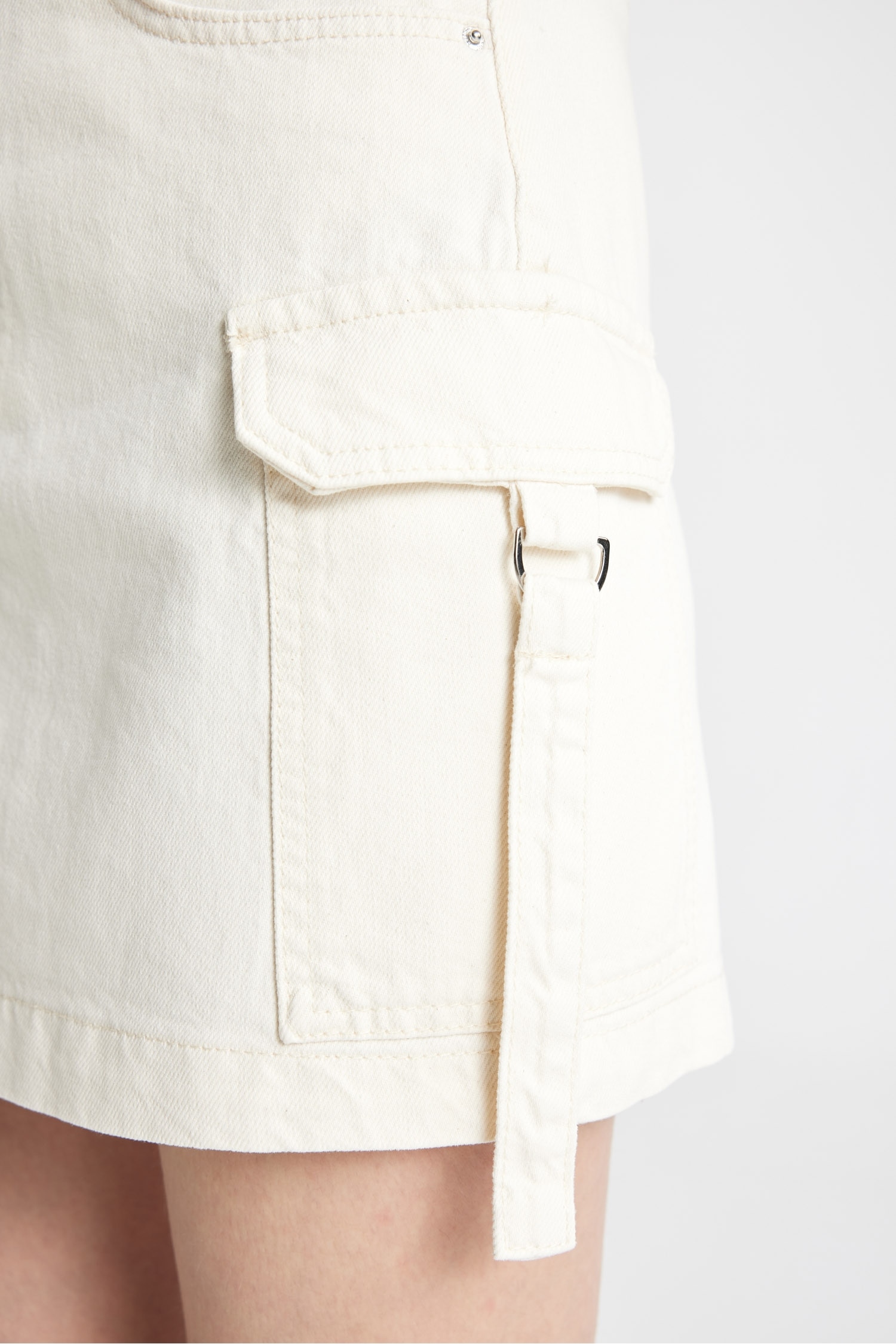 Cargo Fit Denim Mini Skirt