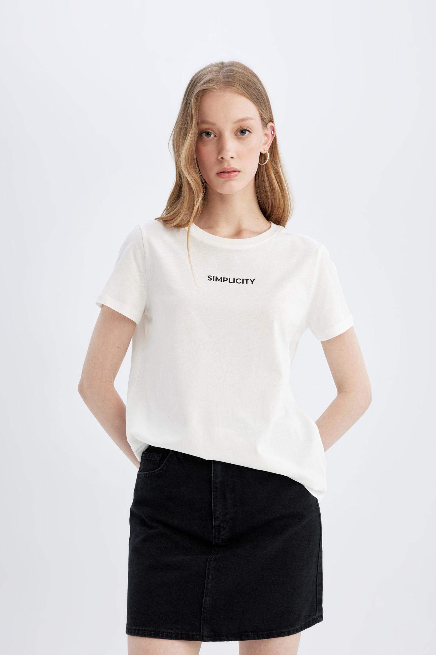 Regular Fit Denim Mini Skirt