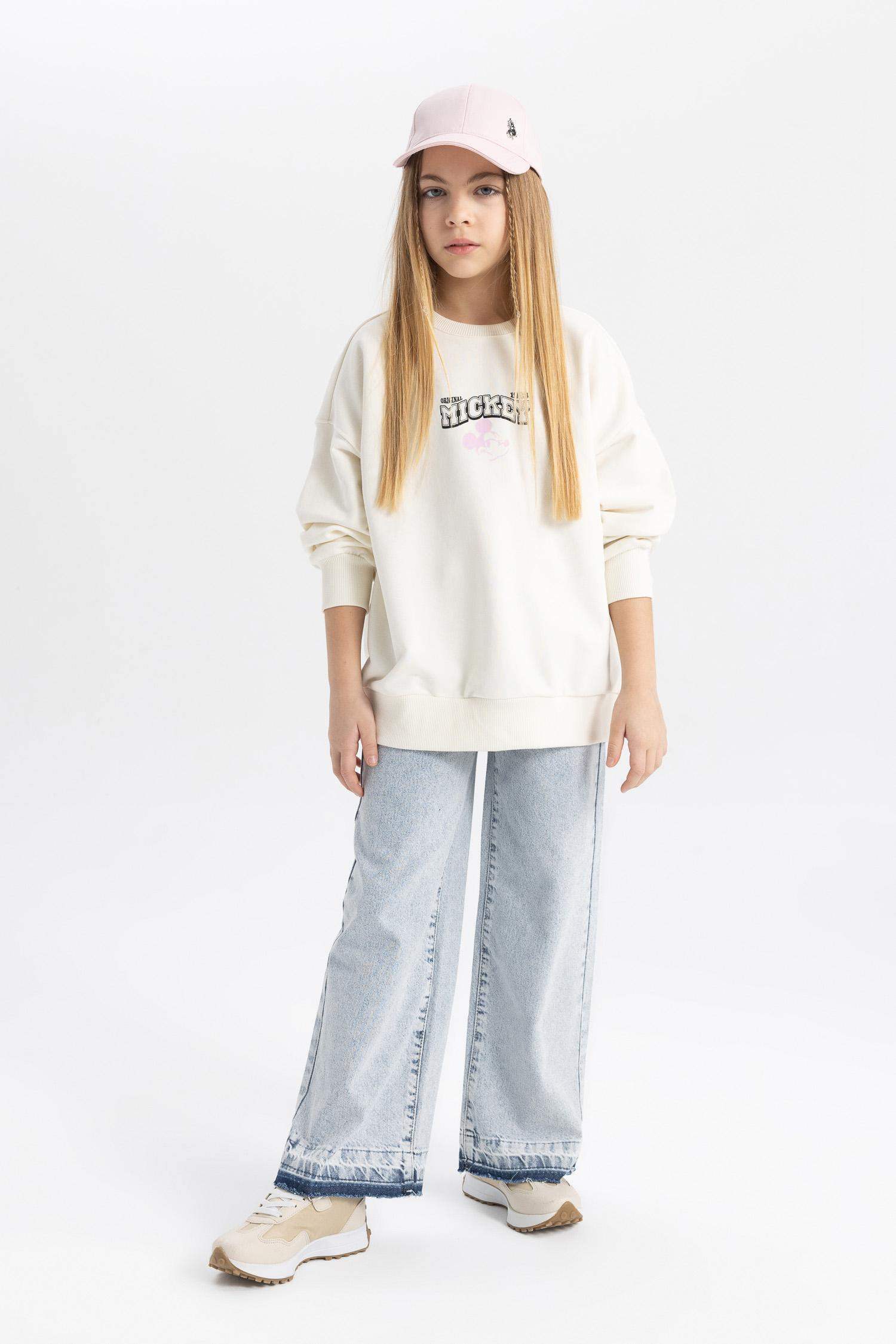 سويت شيرت بناتي اوفر سايز من ديزني ميكي وميني