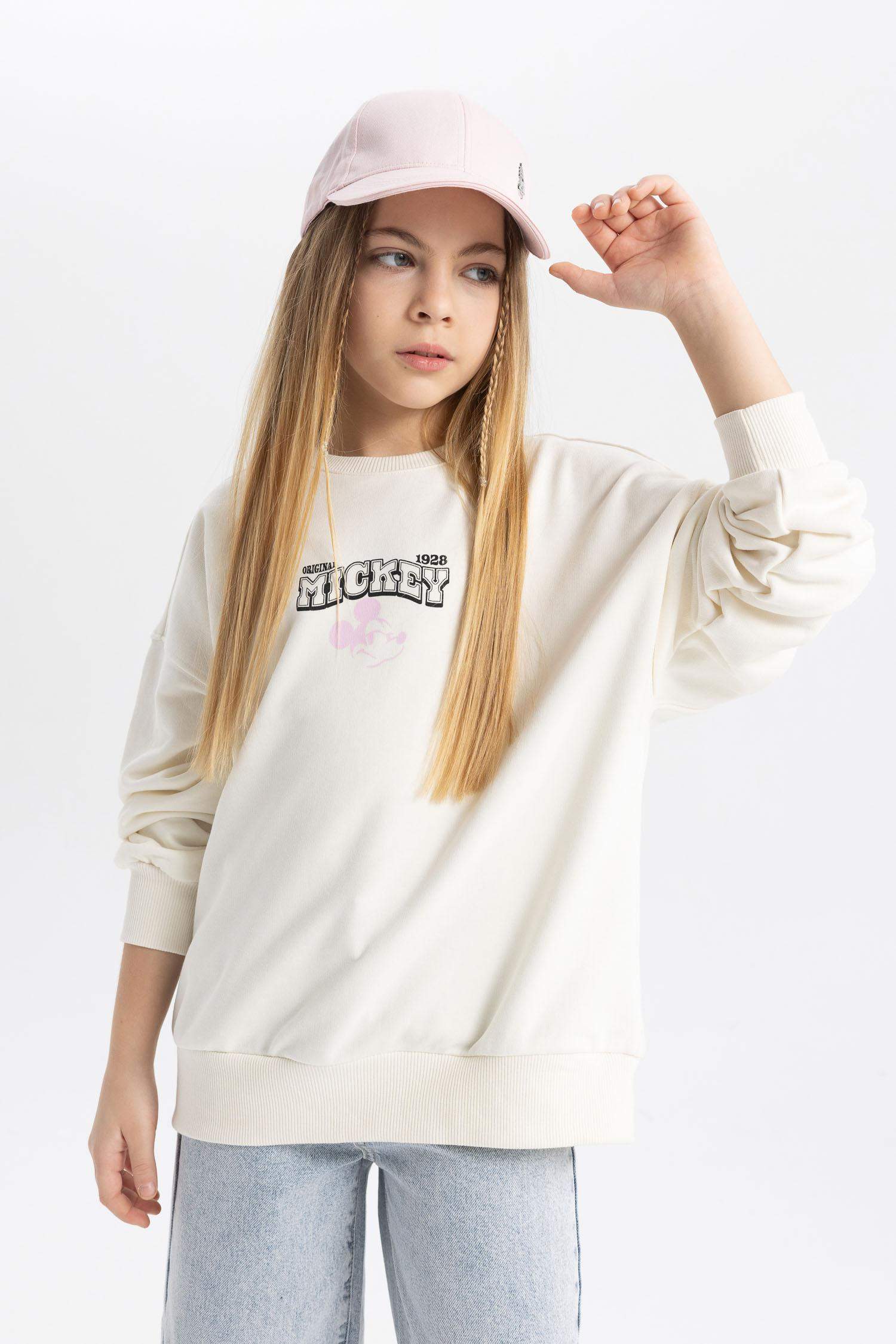 سويت شيرت بناتي اوفر سايز من ديزني ميكي وميني