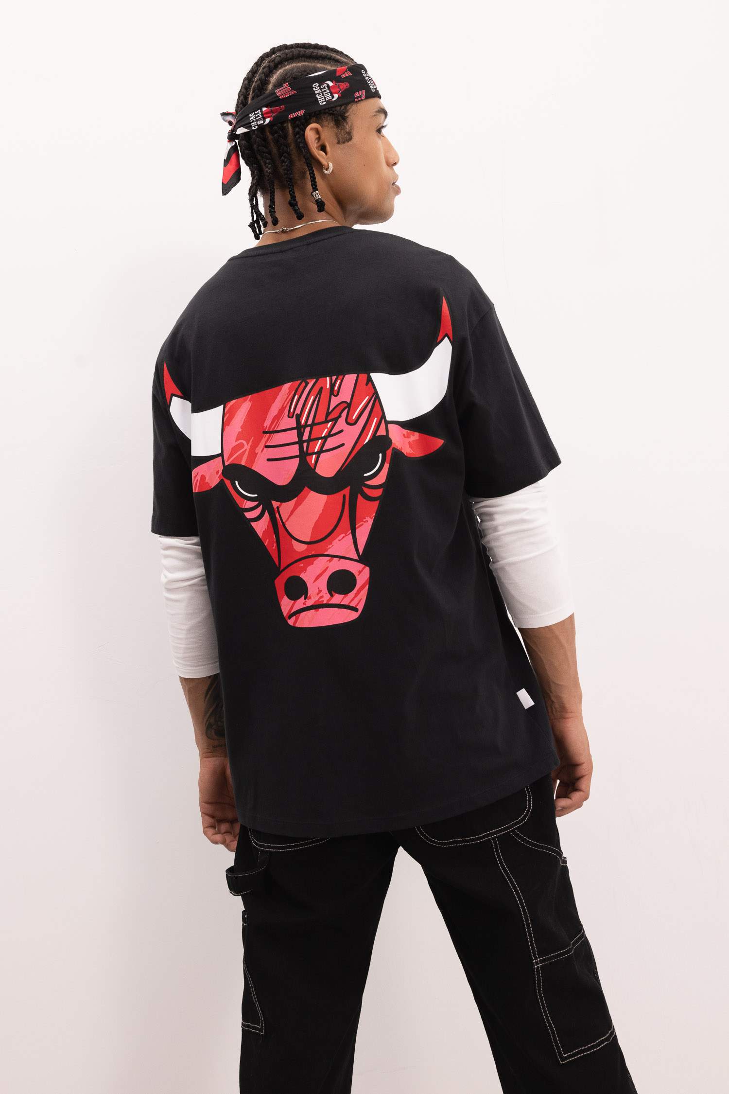 DeFactoFit NBA Chicago Bulls Boxy Fit Short Sleeve T-Shirt