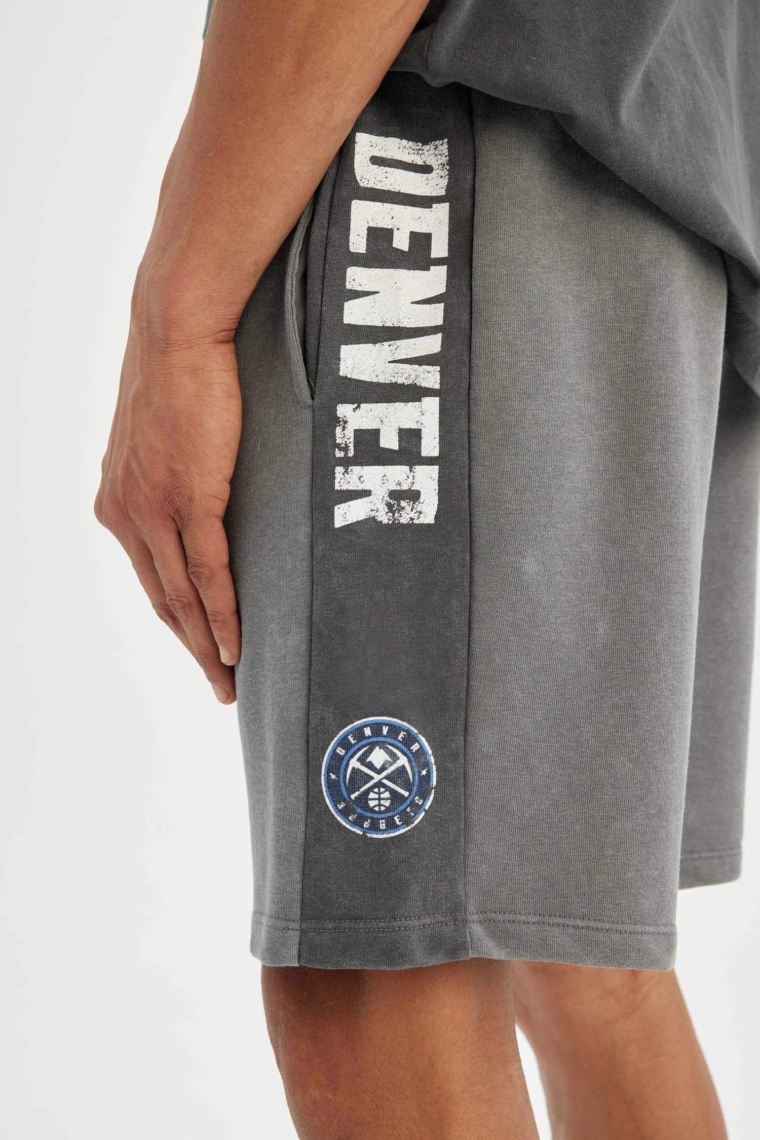 DeFactoFit NBA Denver Nuggets Standard Fit Cropped Shorts