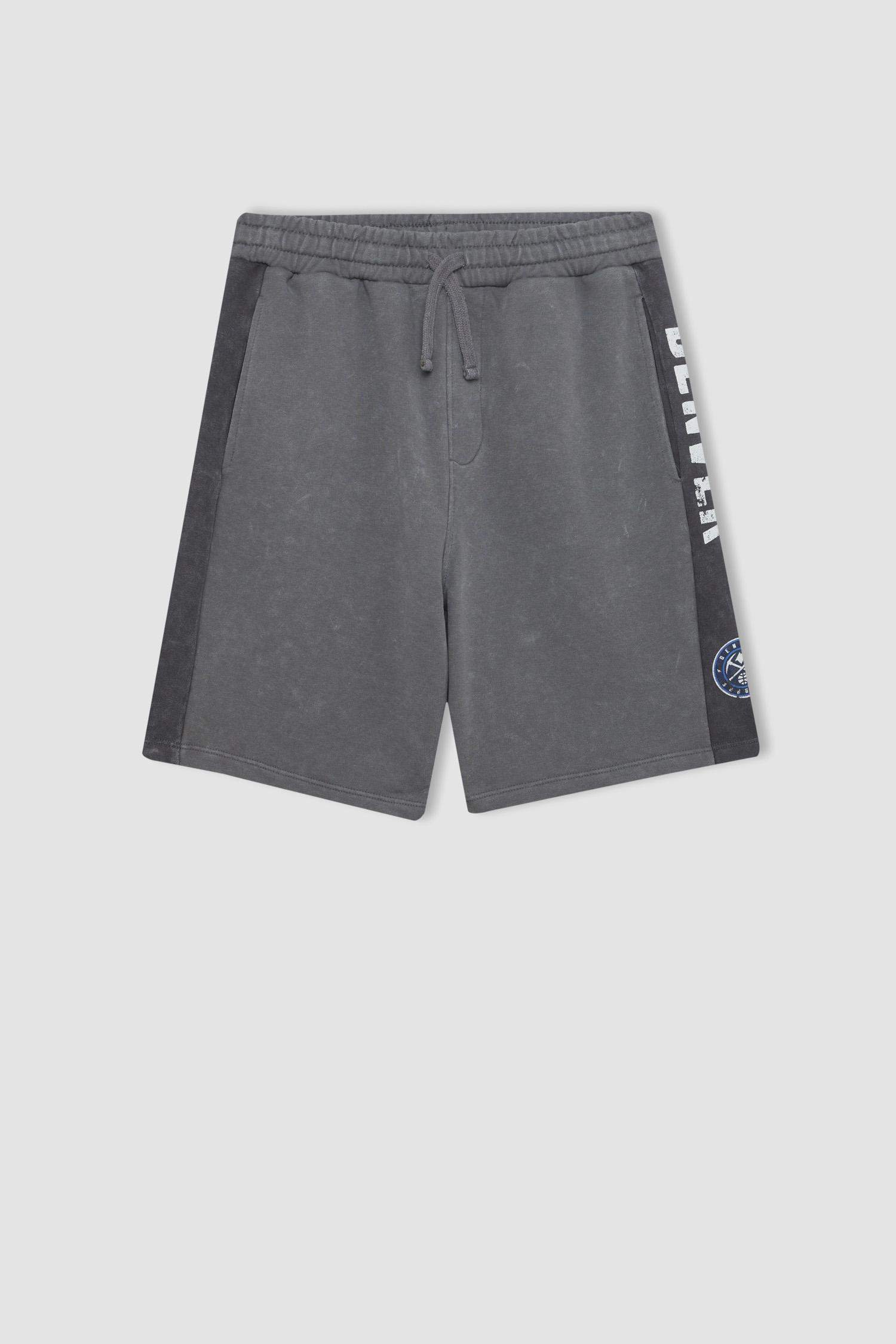 DeFactoFit NBA Denver Nuggets Standard Fit Cropped Shorts
