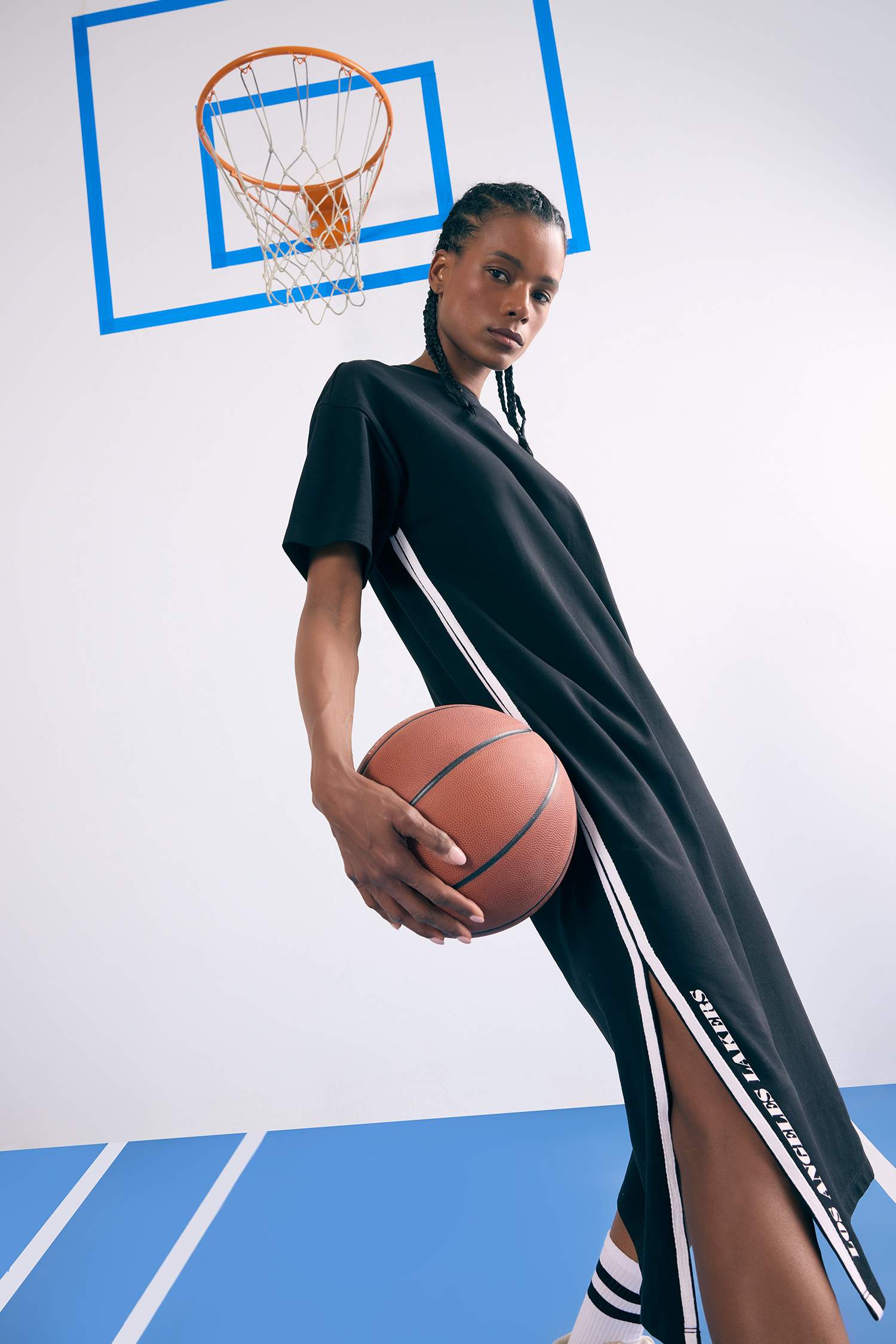 Robe mi-longue en piqué oversize à manches courtes NBA Los Angeles Lakers de DeFactoFit