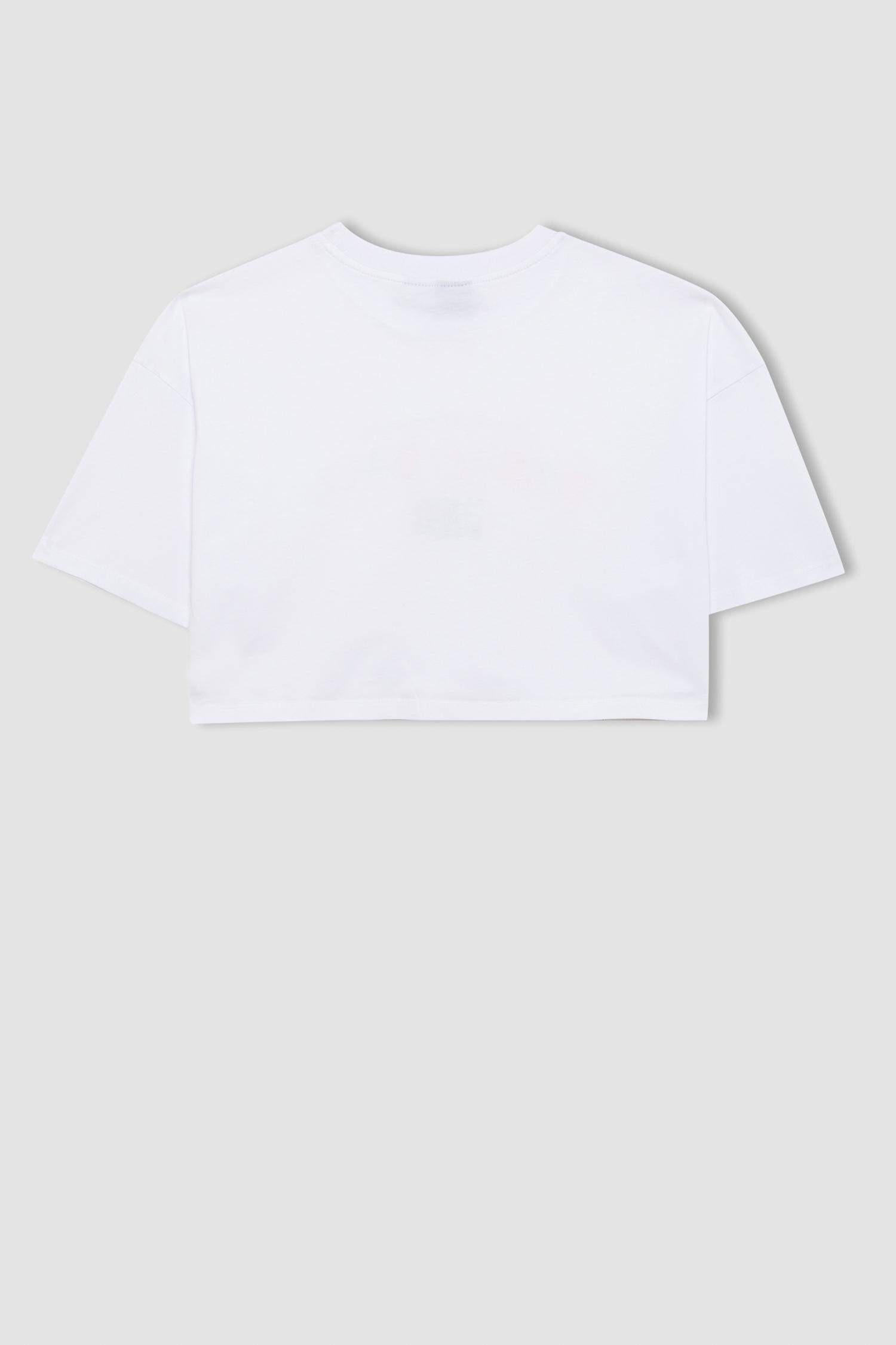 تيشيرت نص كم واسع برقبة مستديرة من NBA