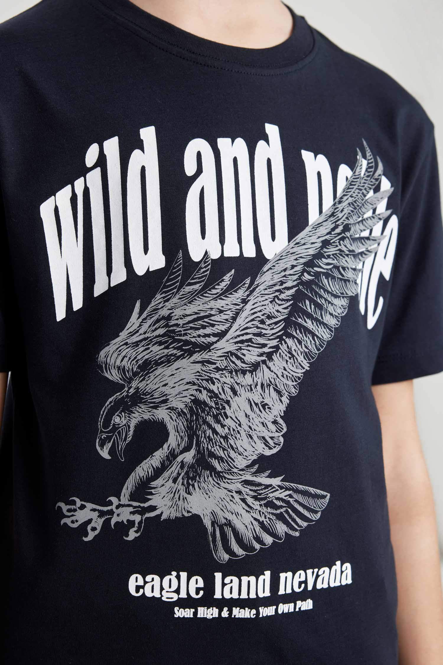 Boy Printed Short Sleeve T-Shirt Shorts 2 Piece Set