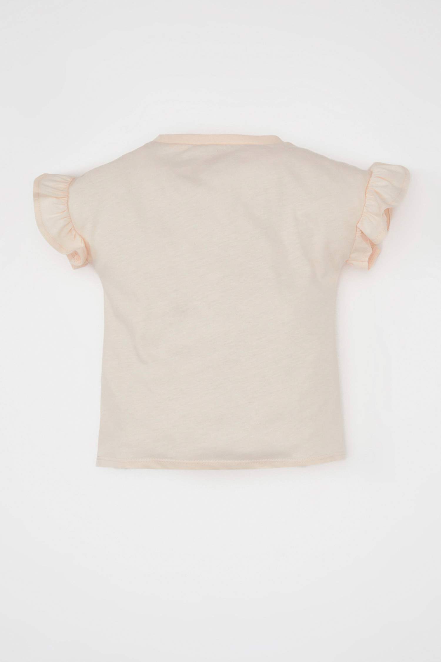 تيشيرت بناتي نص كم مطبوع قصة عادية