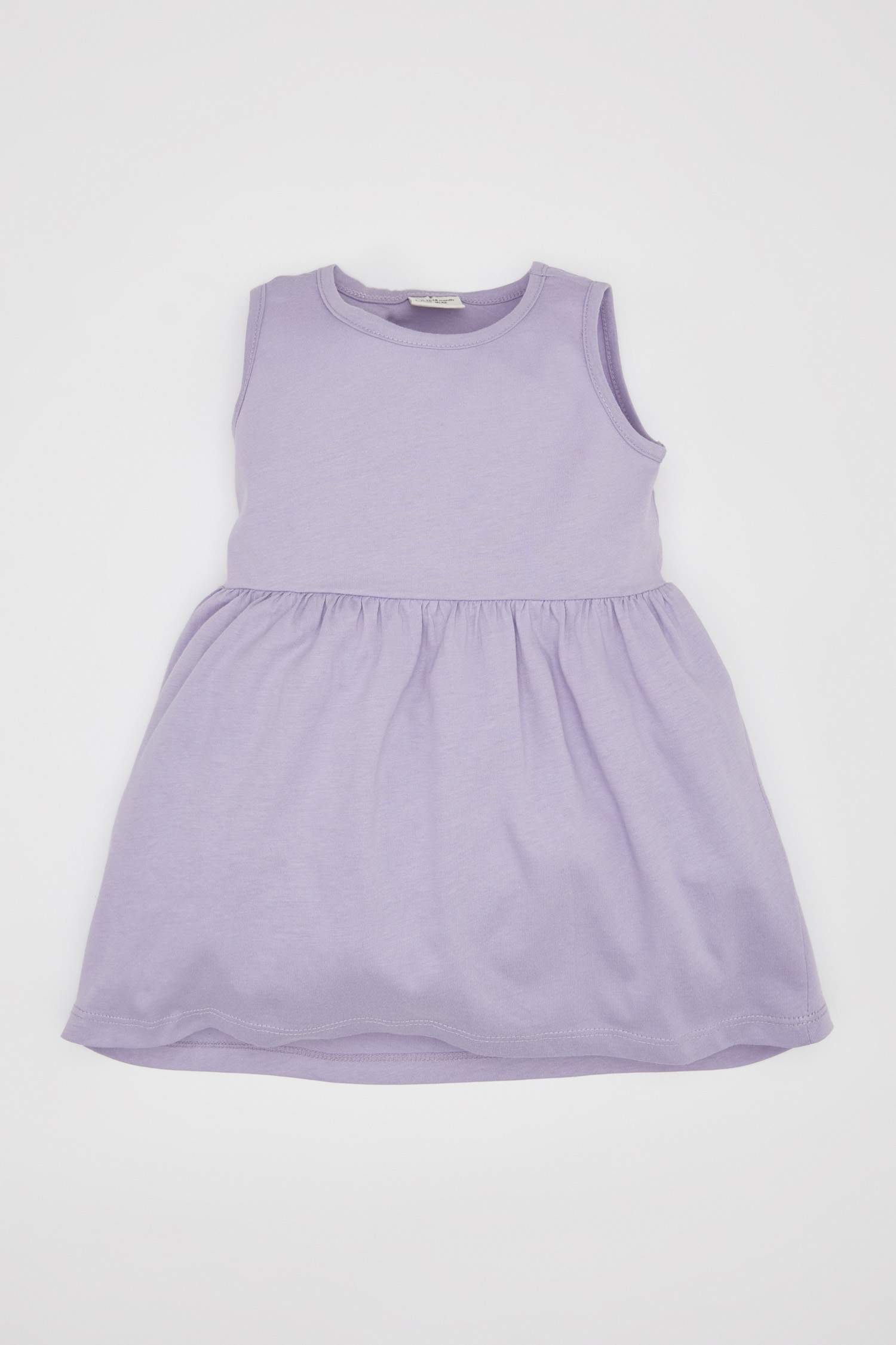 Kız Bebek Desenli Kolsuz 2'li Elbise