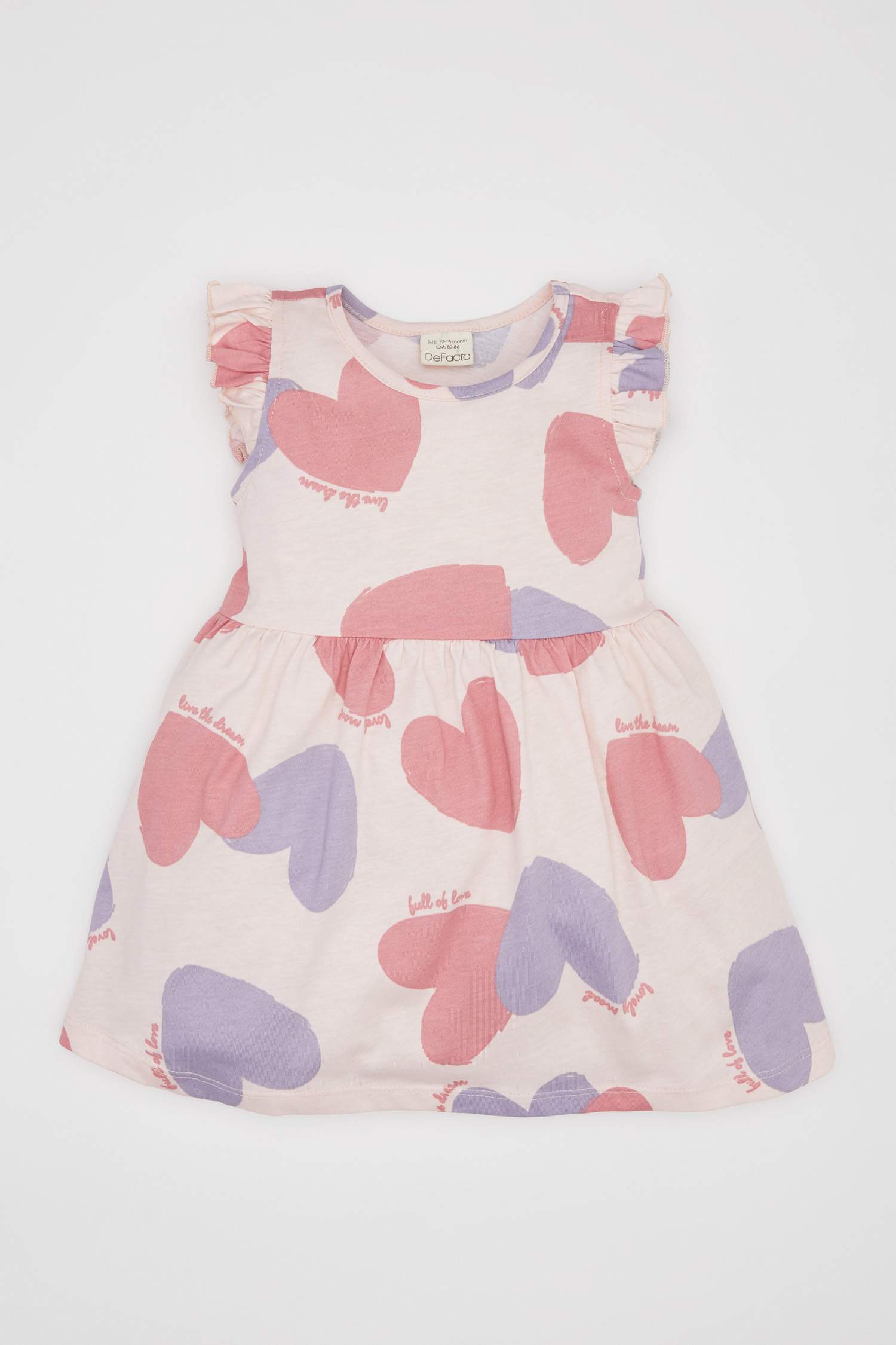 Kız Bebek Desenli Kolsuz 2'li Elbise