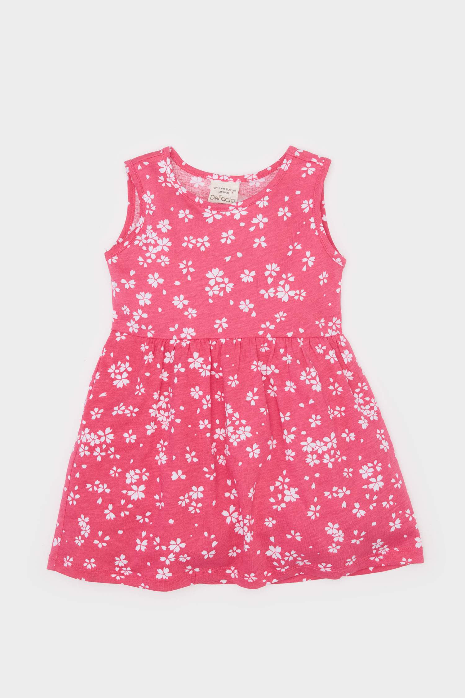 Robe fleurie sans manches pour bébé fille