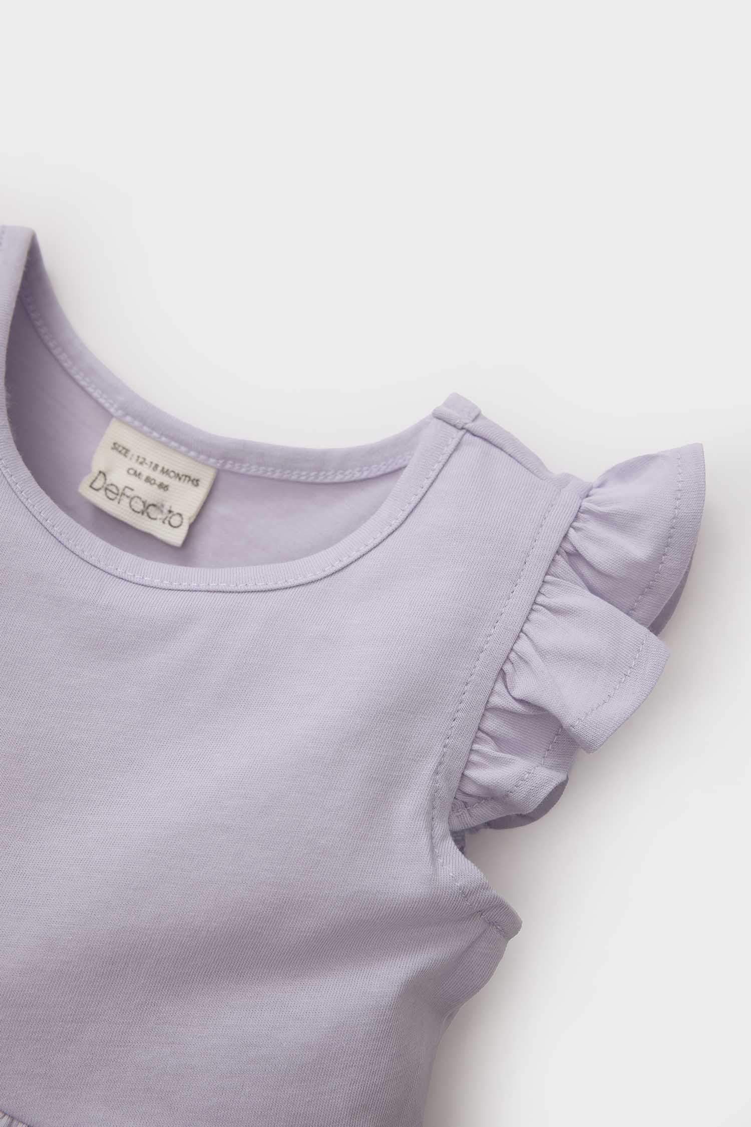 Kız Bebek Çiçekli Kısa Kollu Elbise