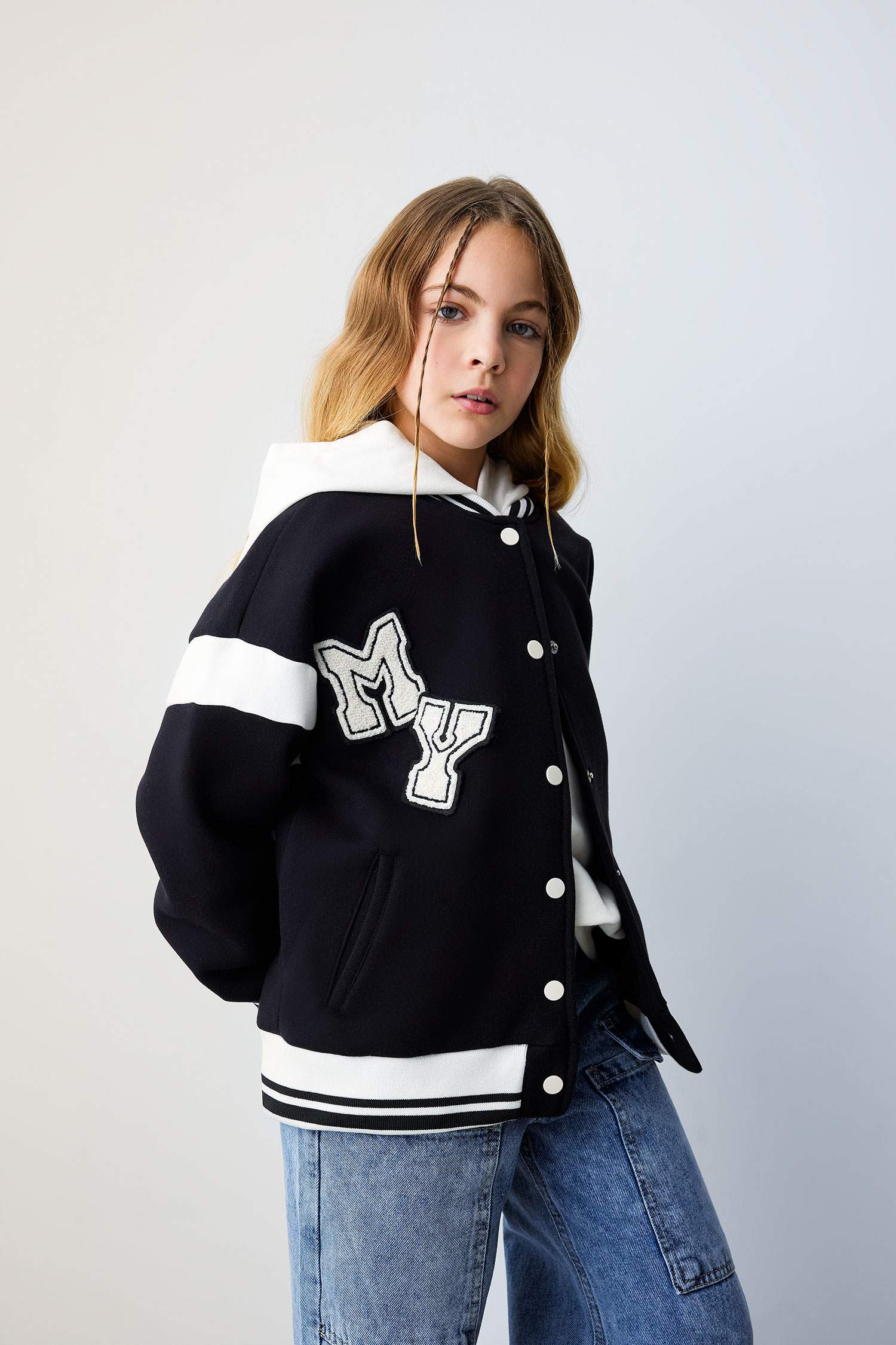 Кардиган с круглым вырезом для девочек