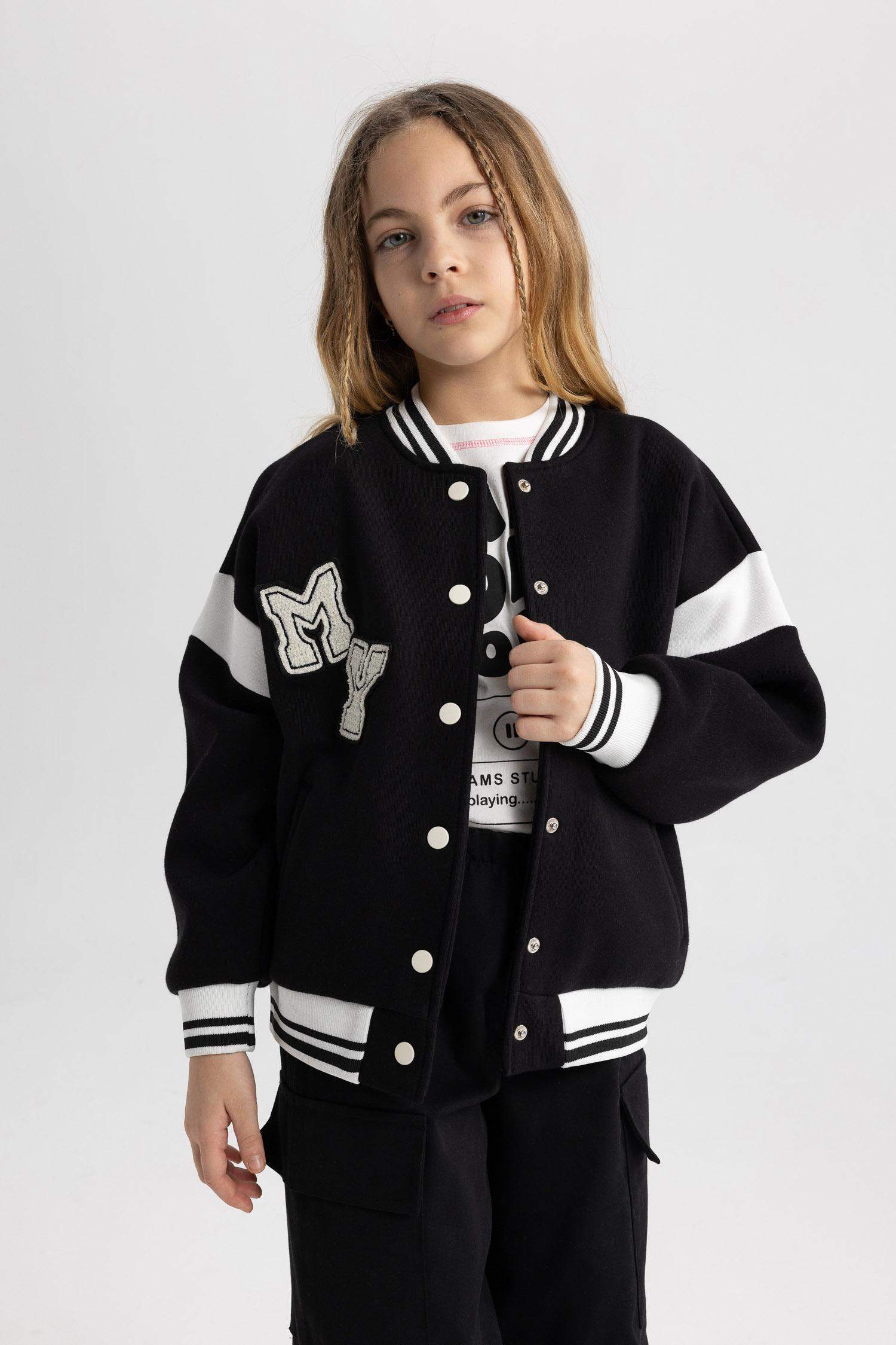 Кардиган с круглым вырезом для девочек