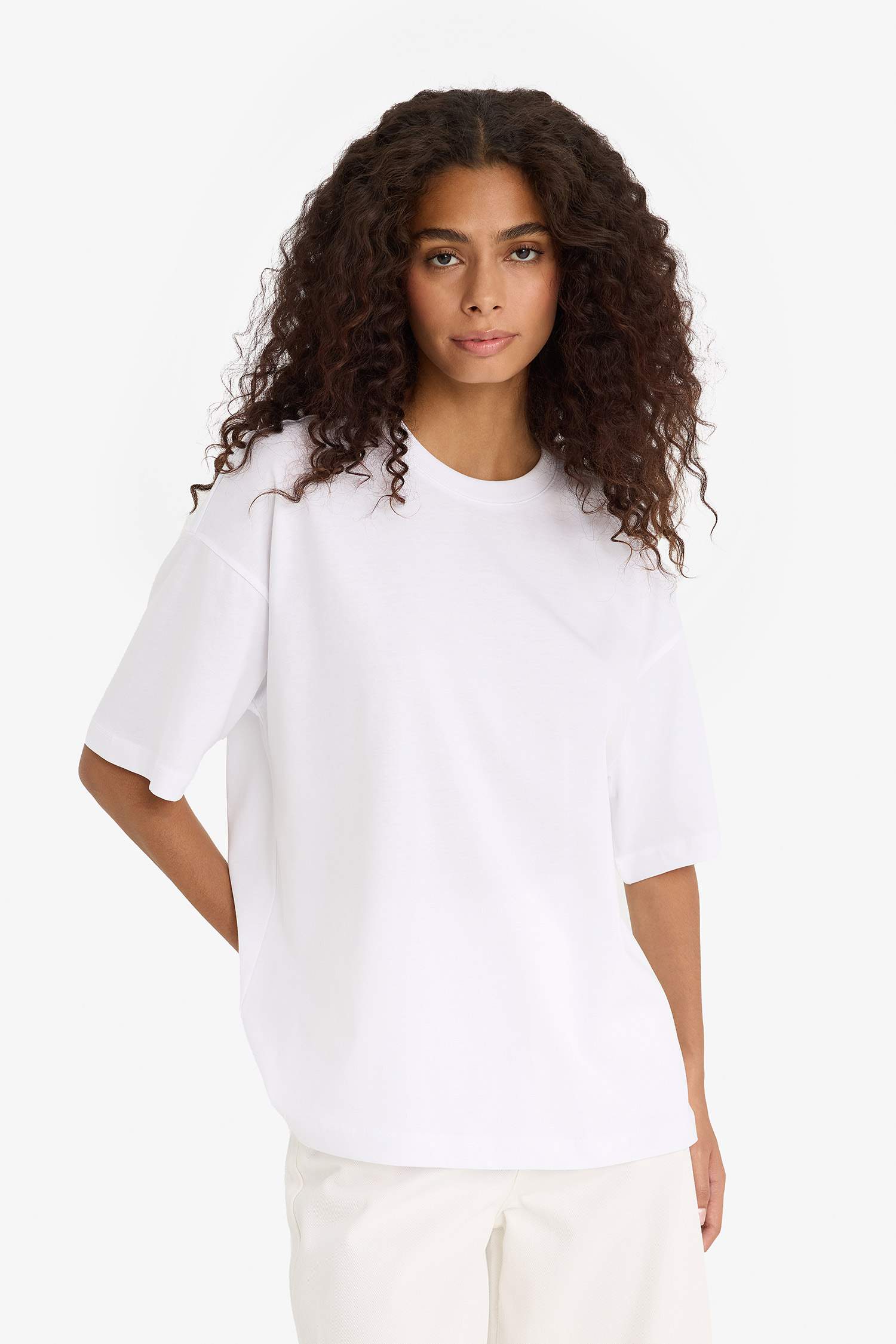 Oversize Fit Basic Cotton Short Sleeve T-Shirt