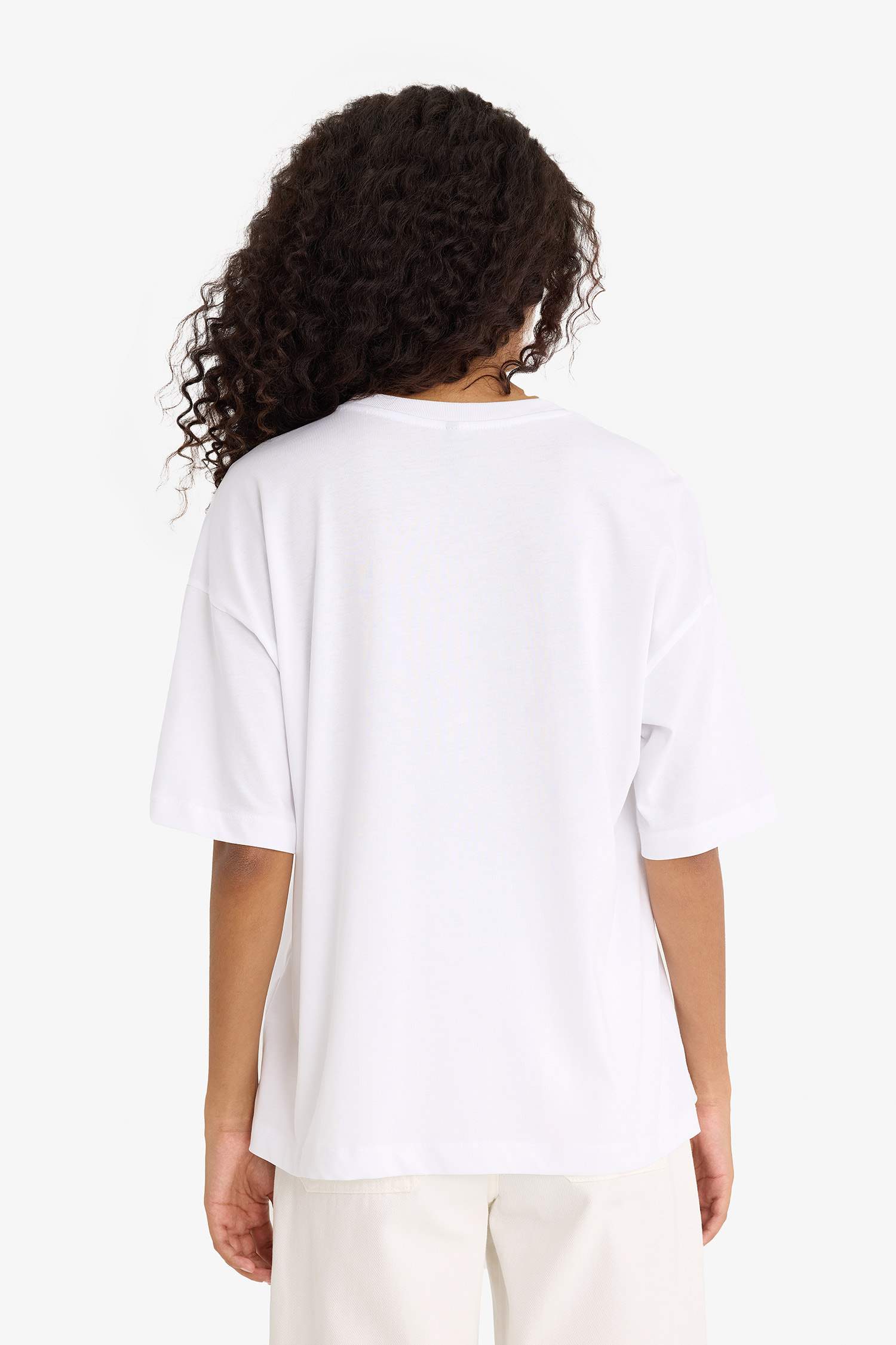 Oversize Fit Basic Cotton Short Sleeve T-Shirt