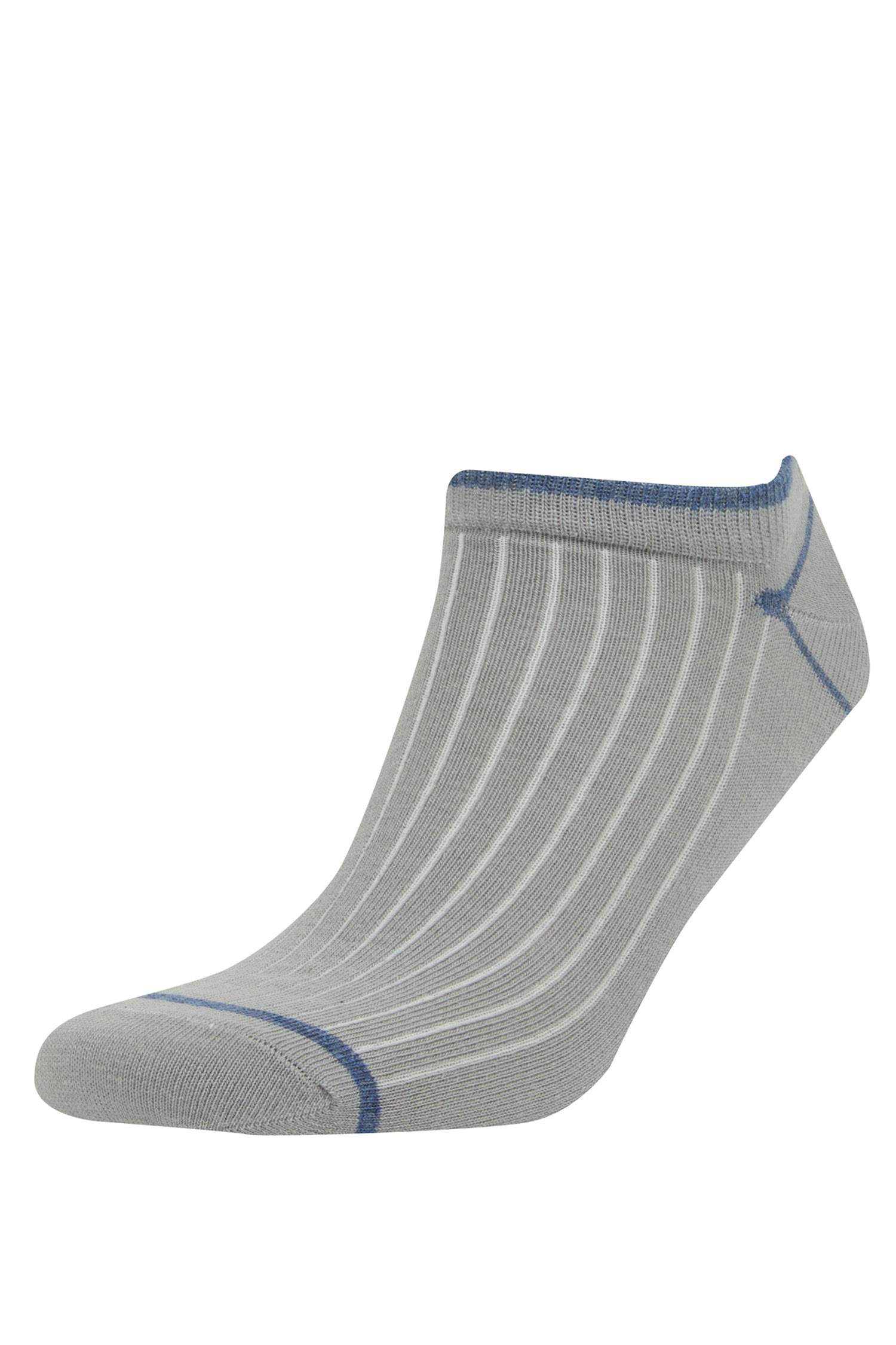 Erkek 3'lü Pamuklu Patik Çorap