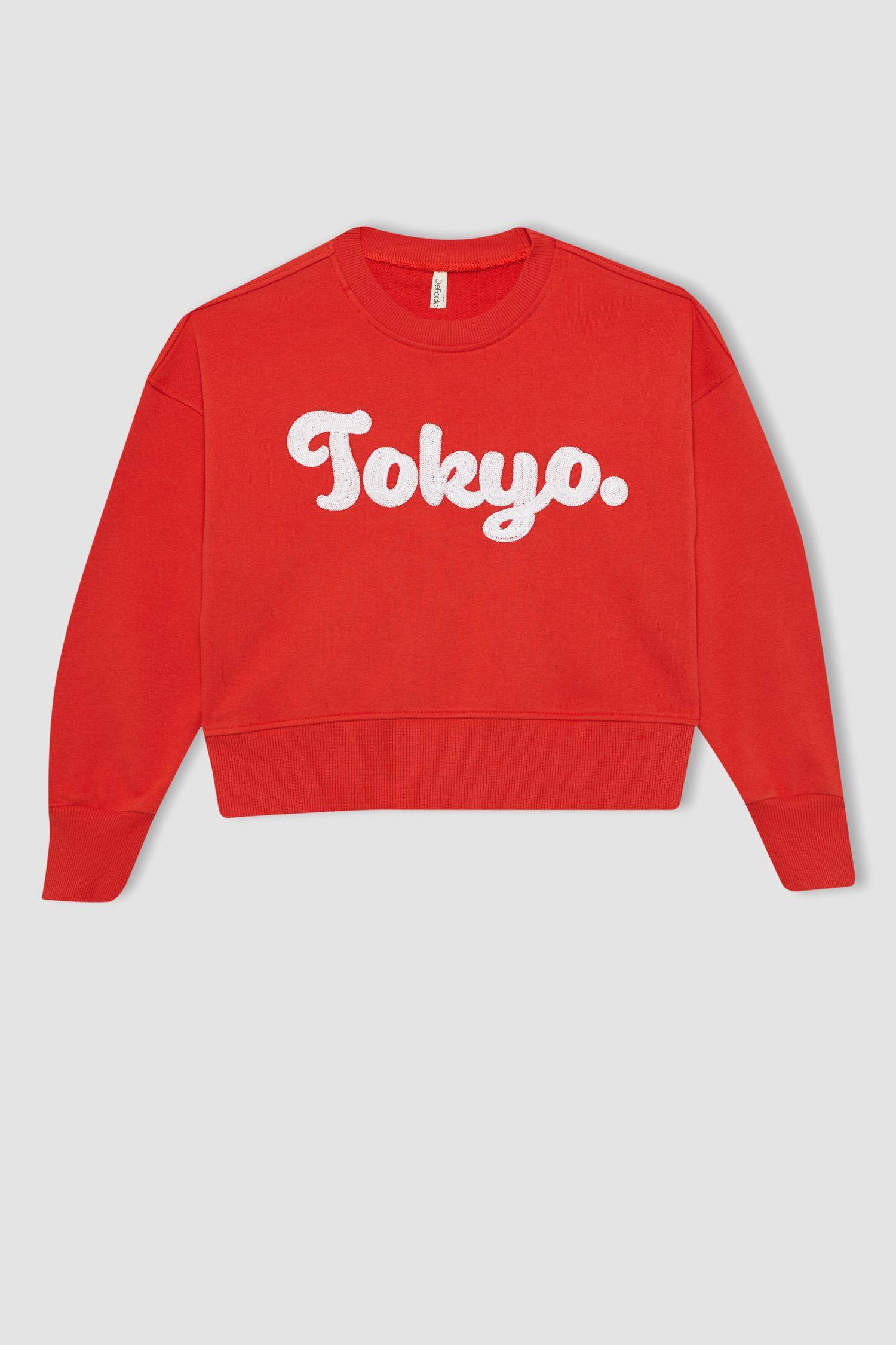 Jupe en Gabardine à Plis et à coupe régulière Pour Fille