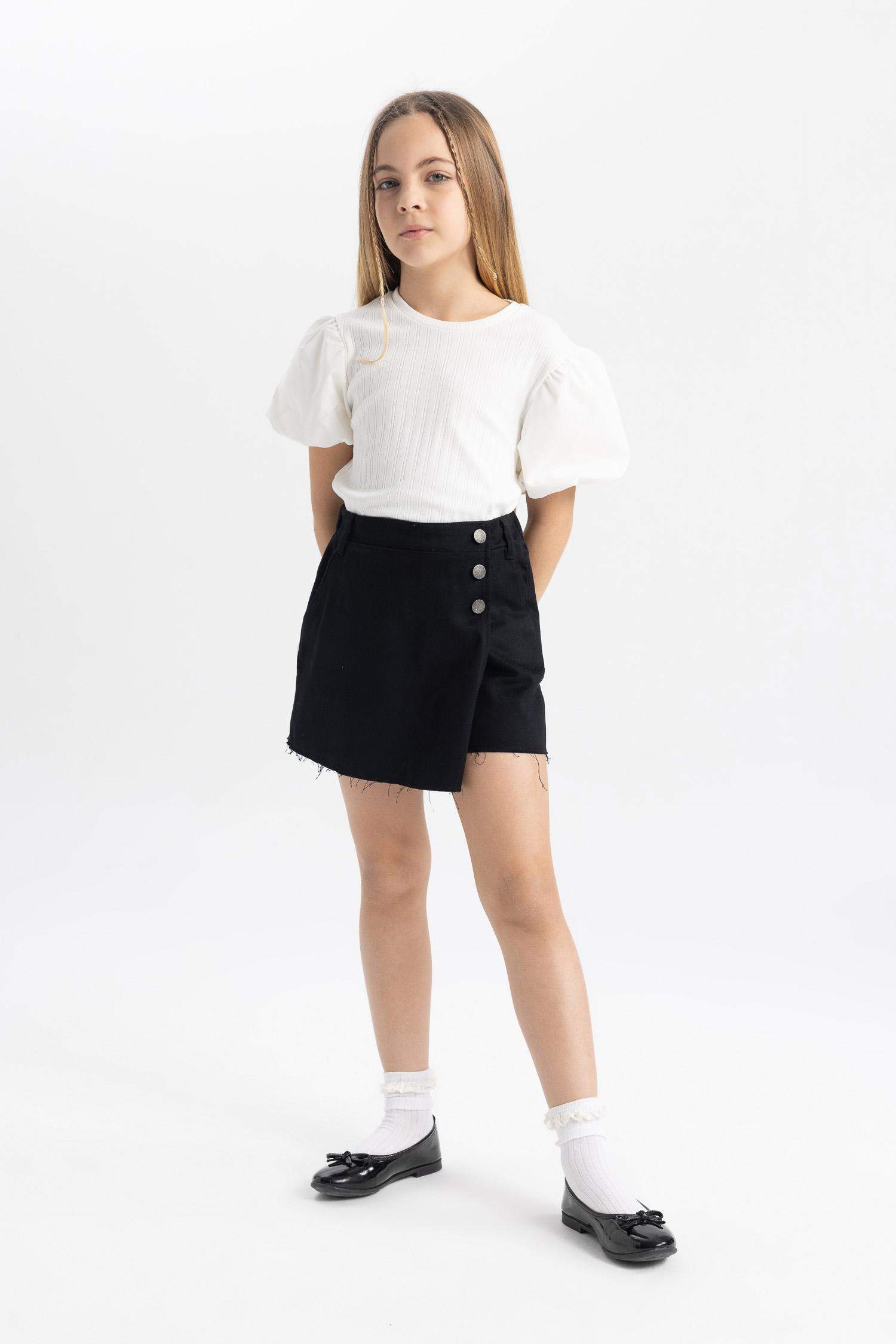 Girl Cotton Regular Fit Skirt