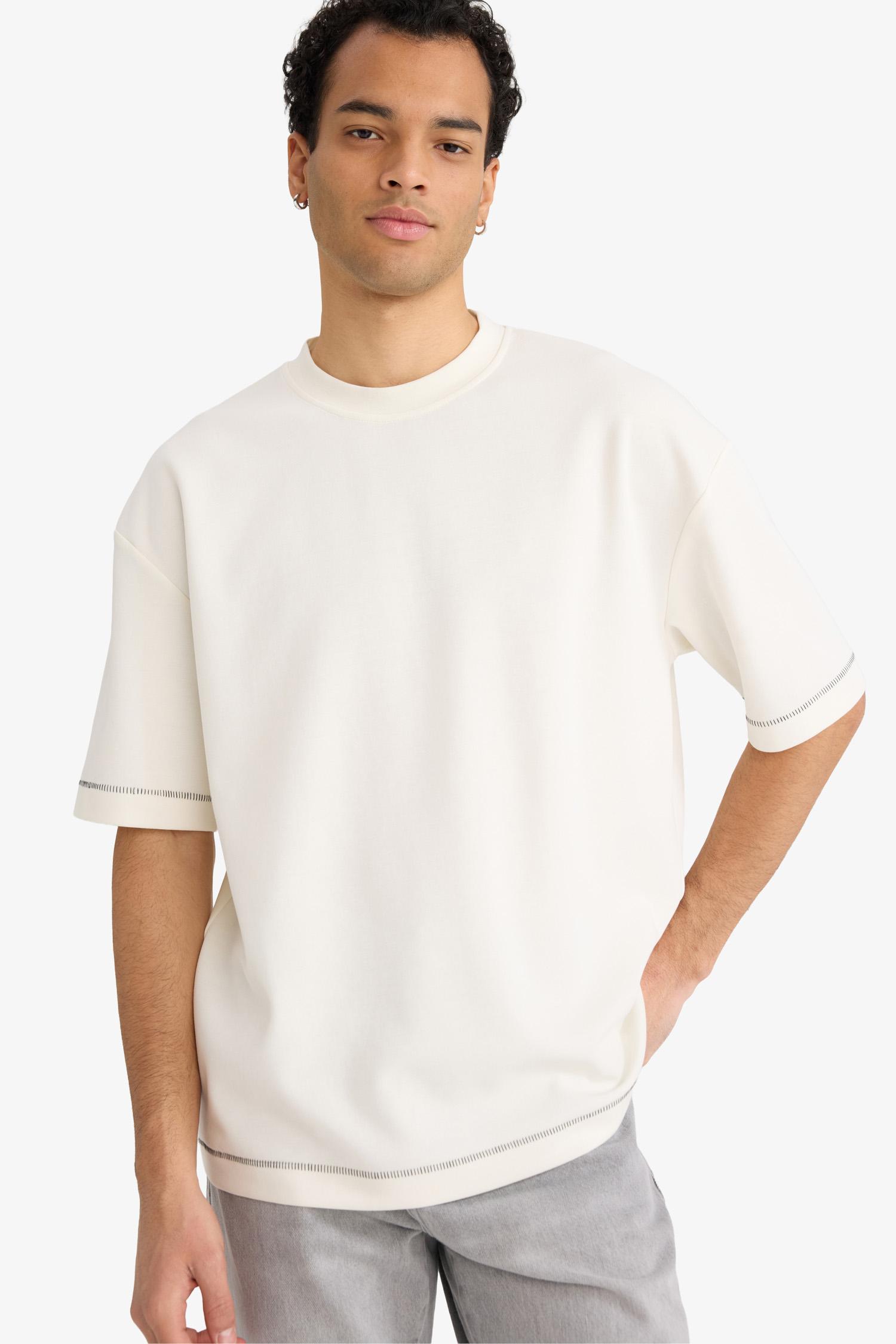 DeFacto Pamuklu Loose Fit Tişört görsel 4