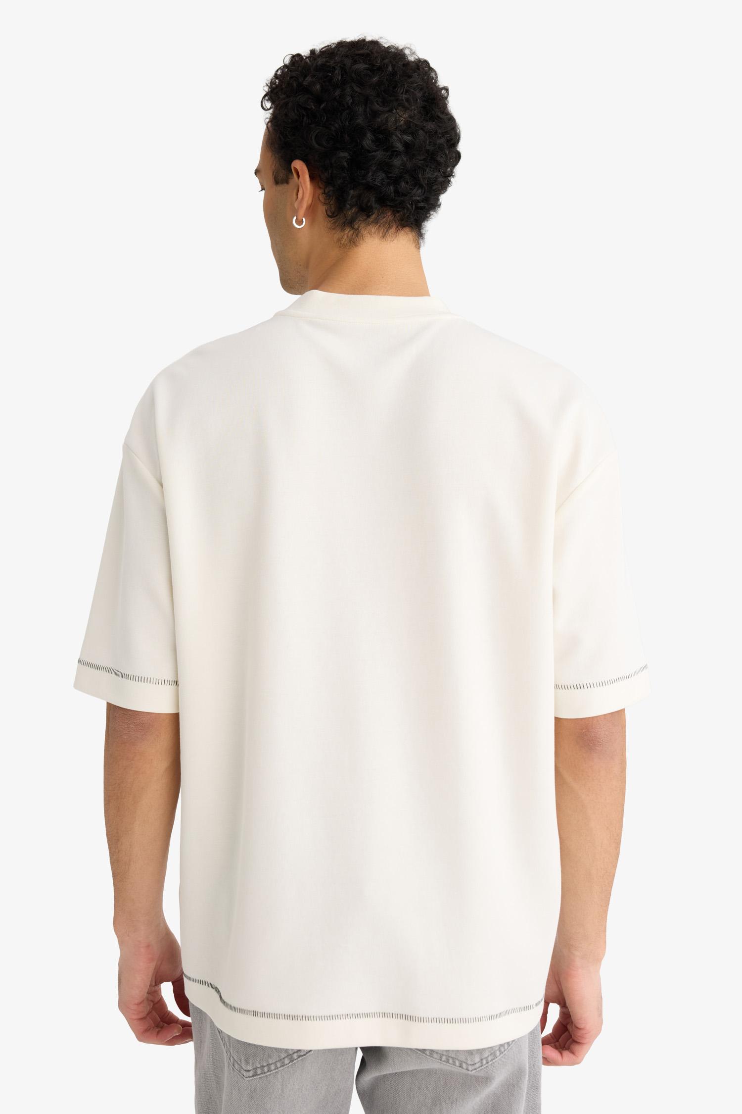 DeFacto Pamuklu Loose Fit Tişört görsel 7