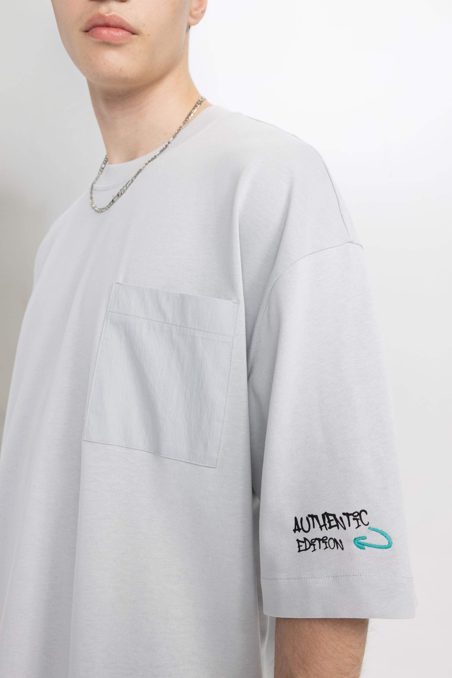 تيشيرت نص ردن مطبوع قصة فضفاضة بياقة مستديرة