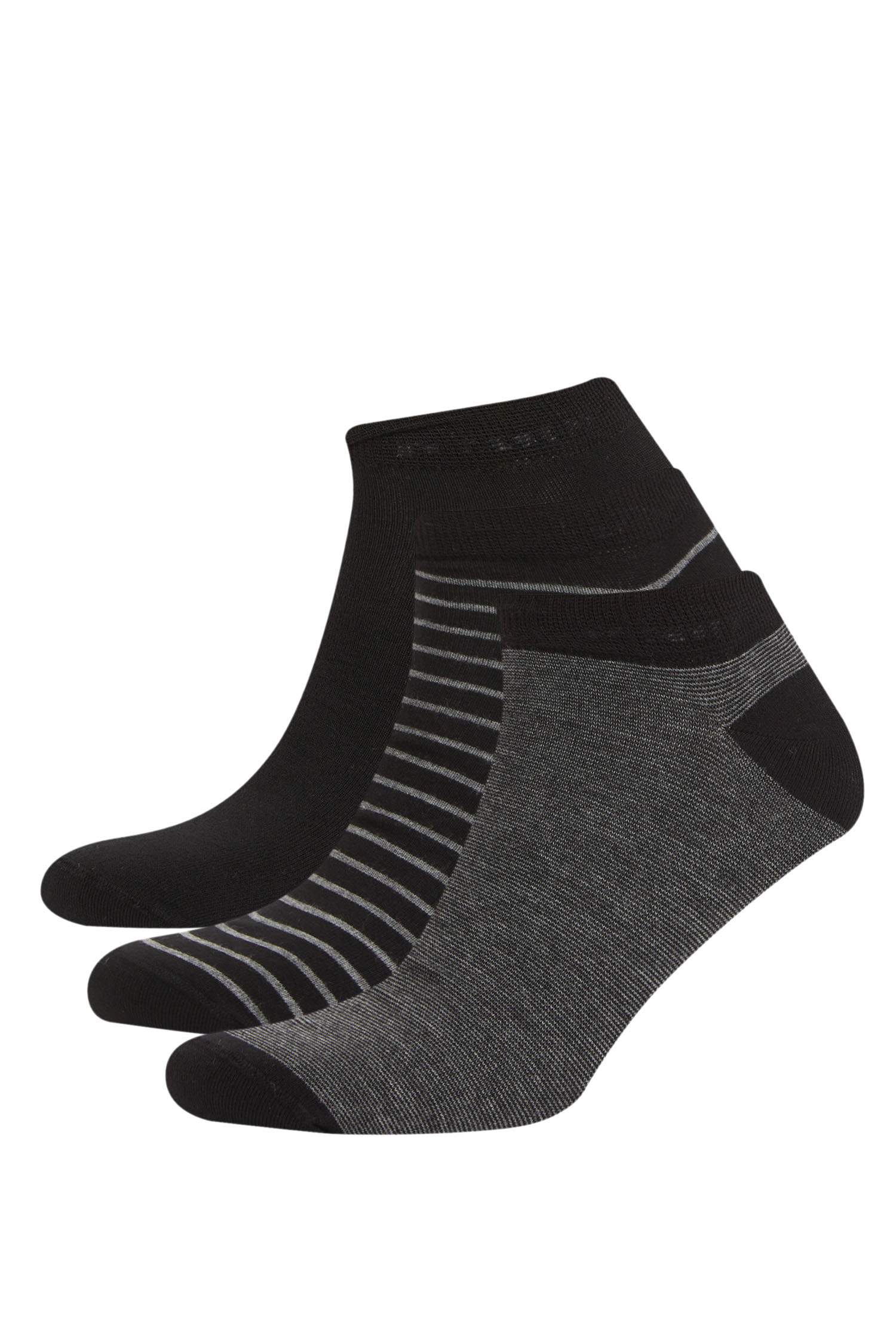 Man Striped Seamless 3 Piece Bamboo Socks