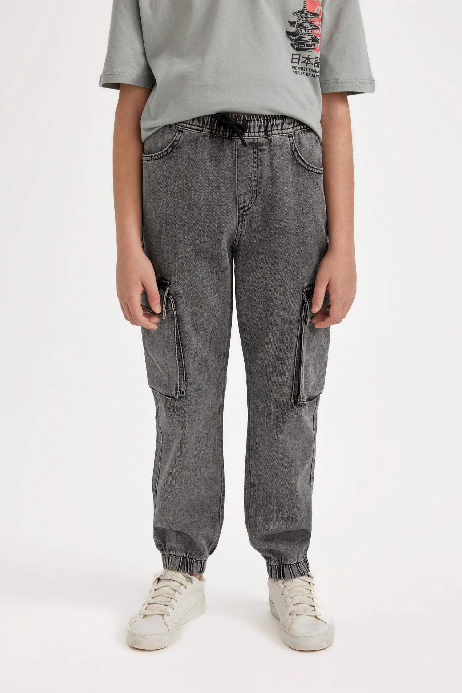 Boy Cargo Jogger Elastic Banded Leg Jeans