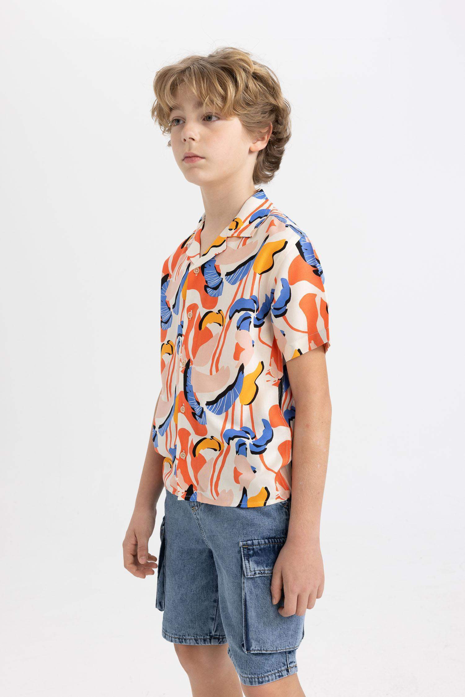 شورت جينز كارجو ولادي بجيب