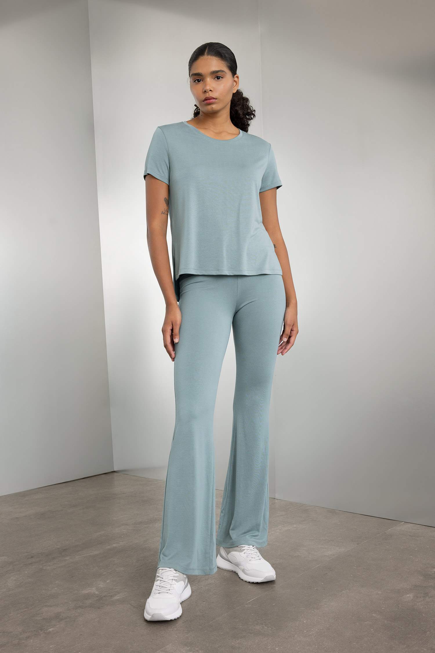 DeFactoFit Standard Fit Modal Crew Neck T-Shirt